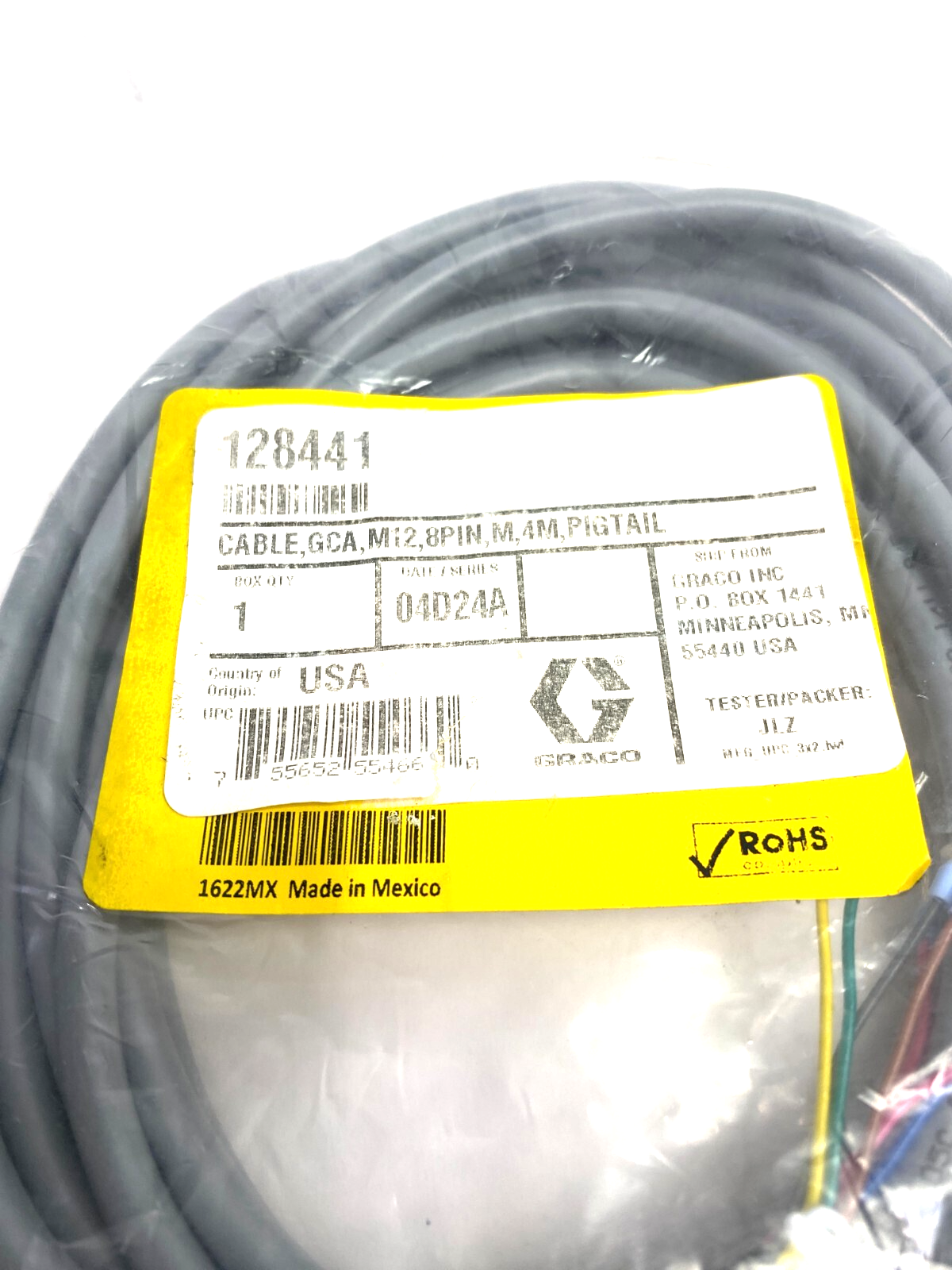 Turck RS 8T-4/S113 Eurofast Single Ended Cordset M12 8-Pin to Pigtail U-84181 - Maverick Industrial Sales