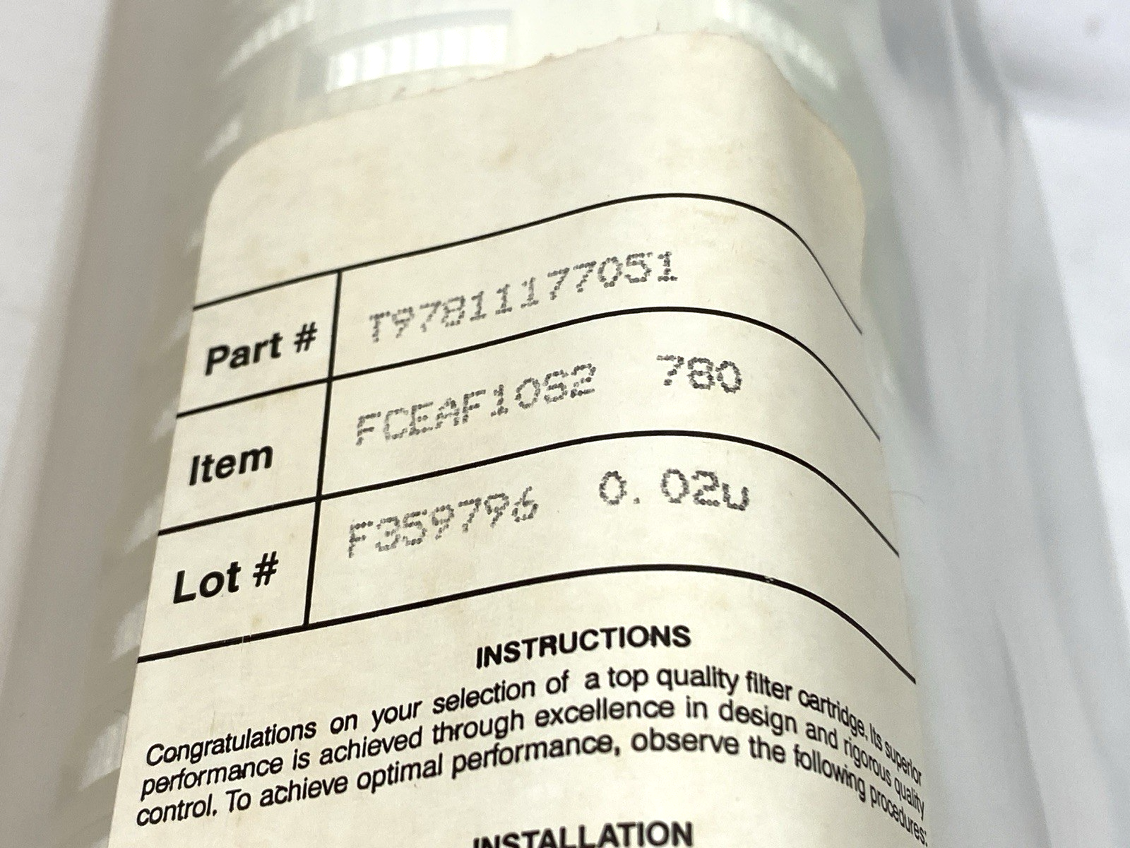 FCEAF10S2 Filter Cartridge - Maverick Industrial Sales