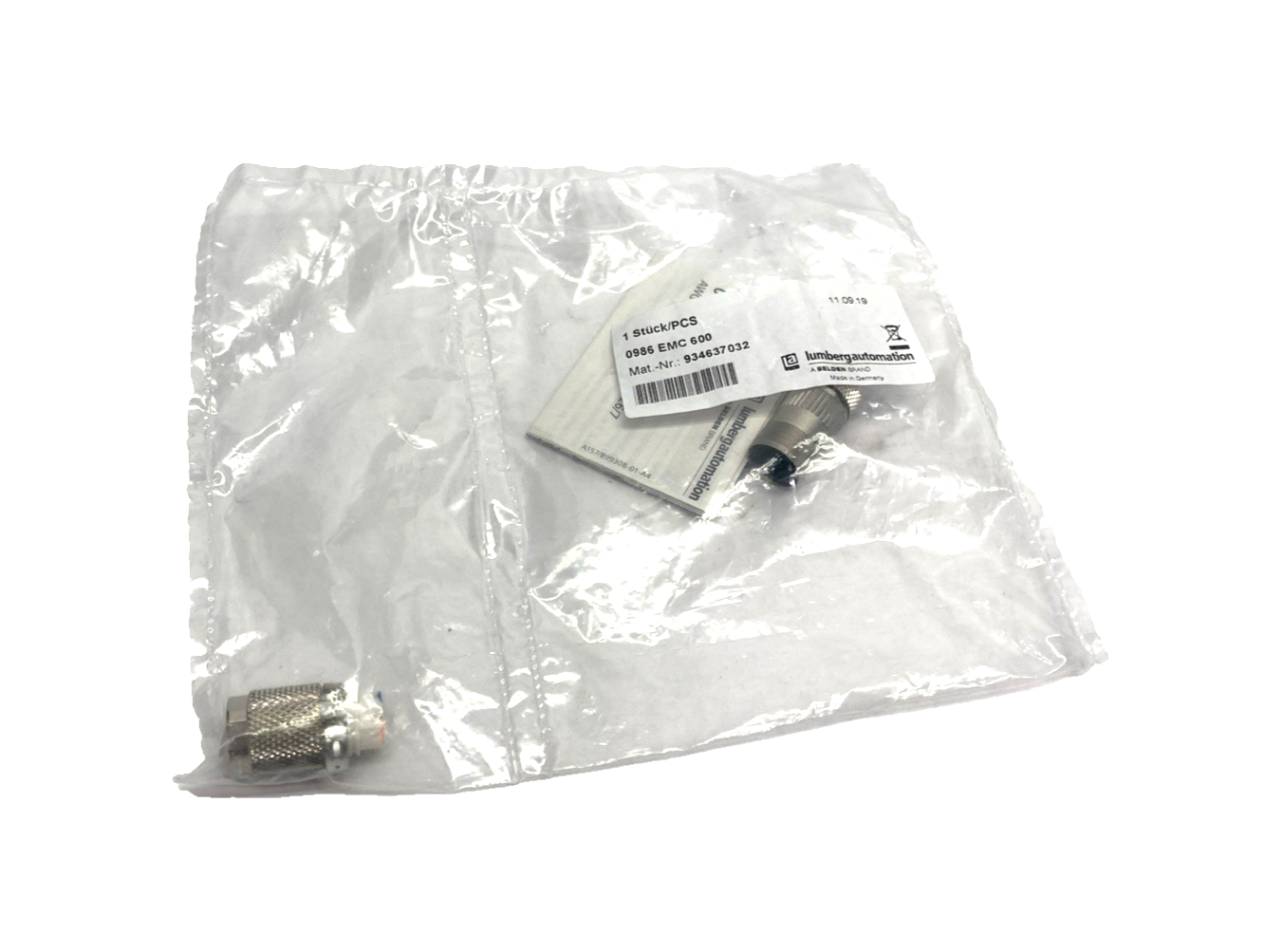 934637032,0986 EMC 600 | Lumberg Automation 0986 EMC 600 Field Attachable Connector M12 8-Pin 934637032 - New - Maverick Industrial Sales
