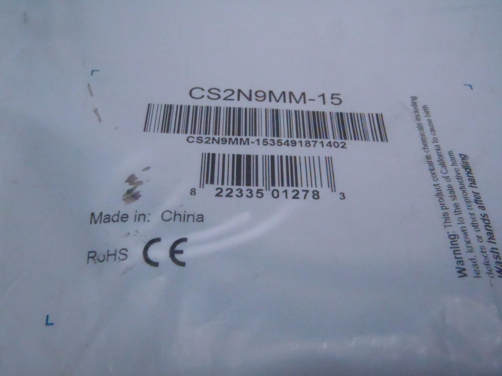 L-COM CS2N9MM-15 Premium Molded D-Sub Cable, DB9 Male / Male, 15.0 ft - Maverick Industrial Sales