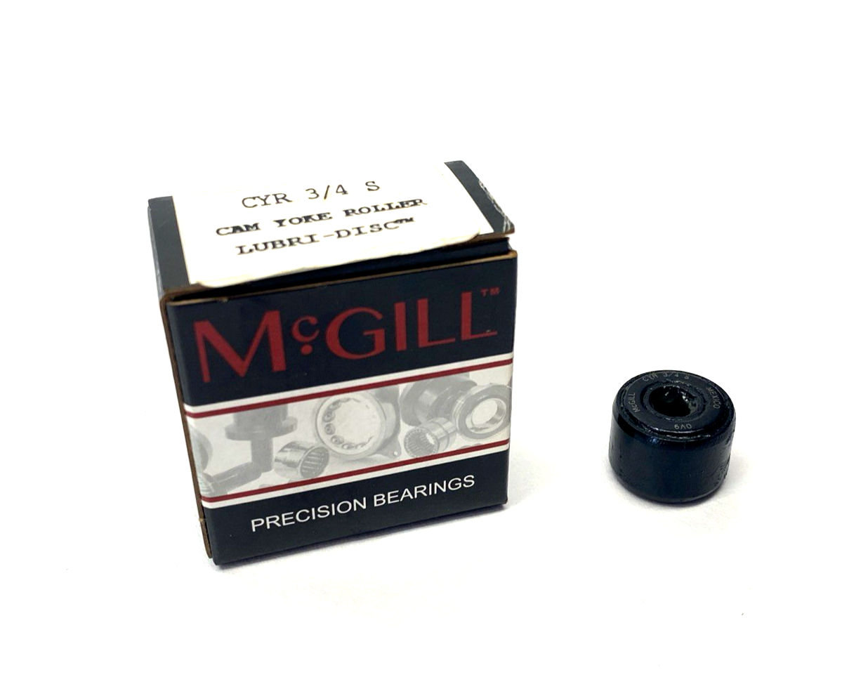McGill CYR 3/4 S Lubri-Disc Cam Yoke Roller 3/4" Roller 1/4" Bore Dia 1/2" Width - Maverick Industrial Sales