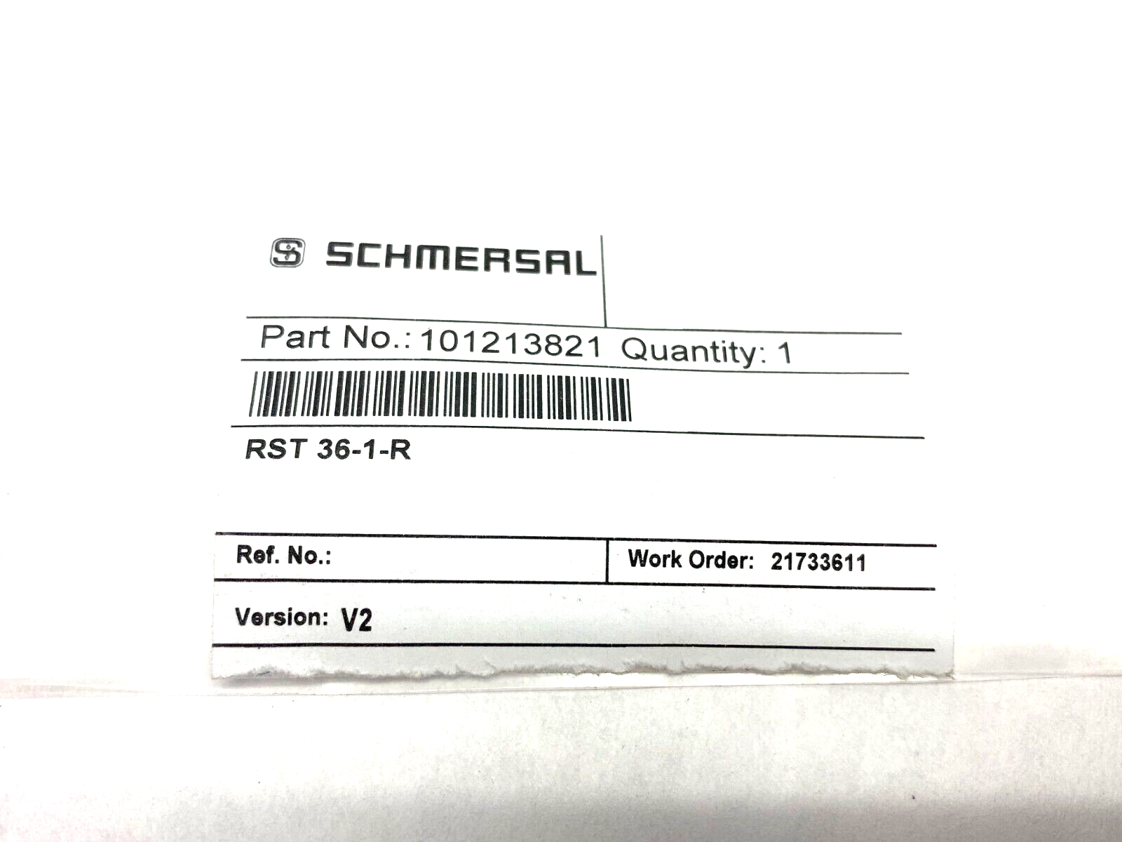 Schmersal 101213821 Magnetic Latching Safety Sensor Actuator, RST 36-1-R - Maverick Industrial Sales