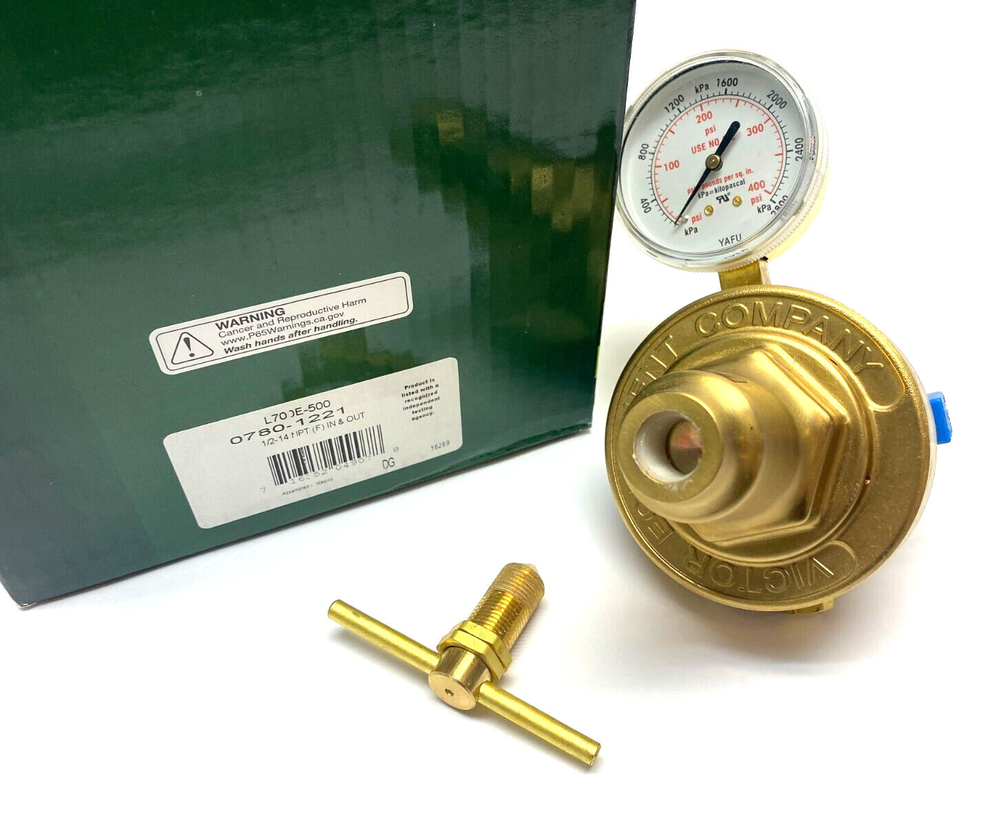 Victor L700E-500 Inline Gas Regulator 10-200psi 1/2" NPT Fem In & Out 0780-1221 - Maverick Industrial Sales