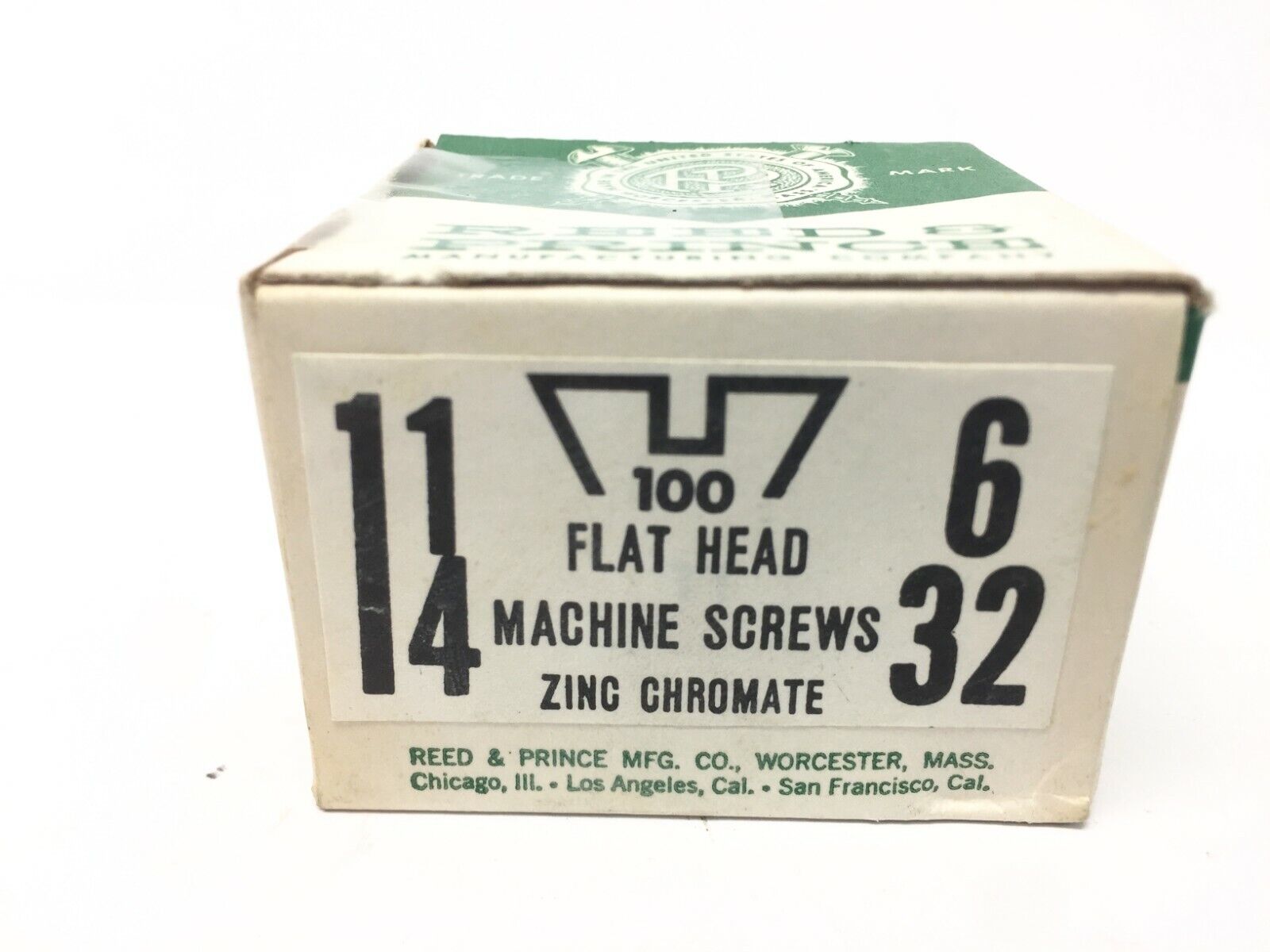 Reed and Prince 32-307-100 Flat Head Screw #6-32 x 1-1/4" BOX OF 100 - Maverick Industrial Sales