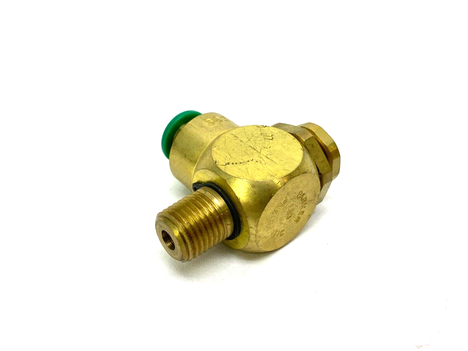 Parker 3251-2538 Brass Flow Control Valve 3/8" Tube OD 1/4" NPT Thread 32512538 - Maverick Industrial Sales