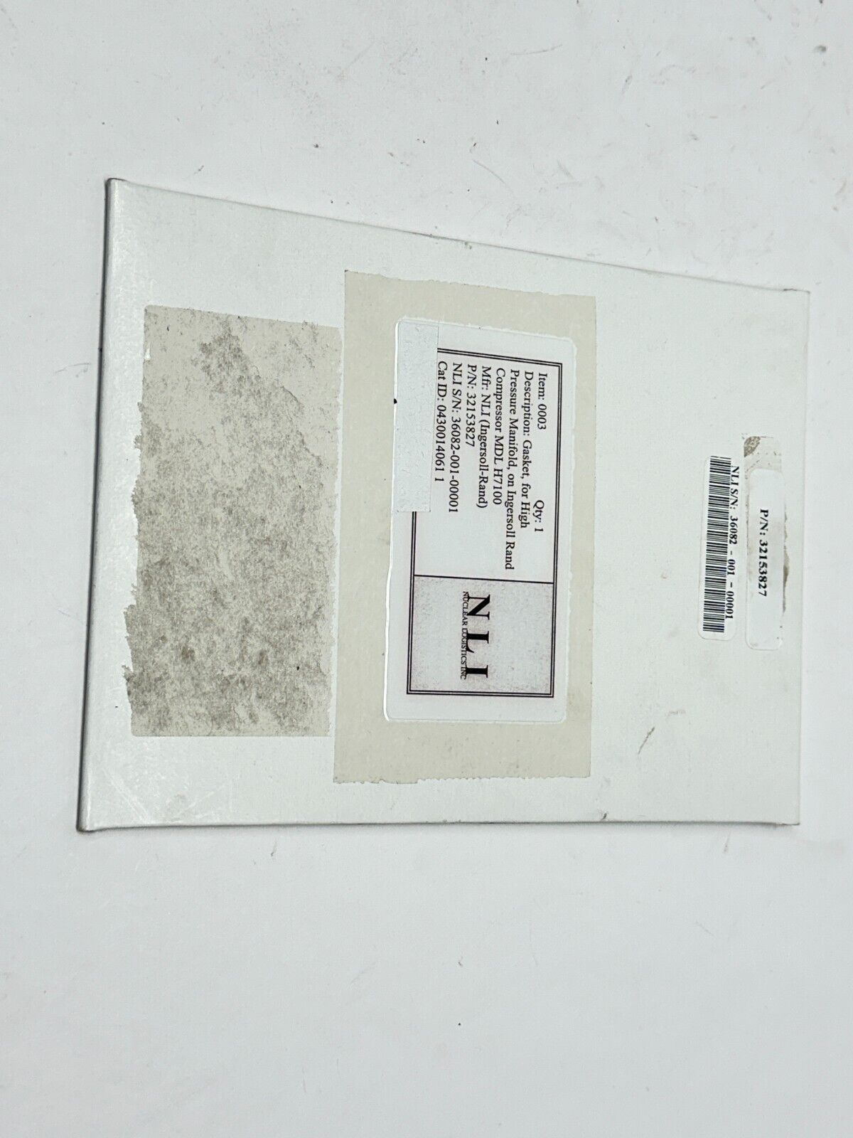 Nuclear Logistics Inc 32153827 Gasket For Ingersoll Rand MDL H7100 - Maverick Industrial Sales