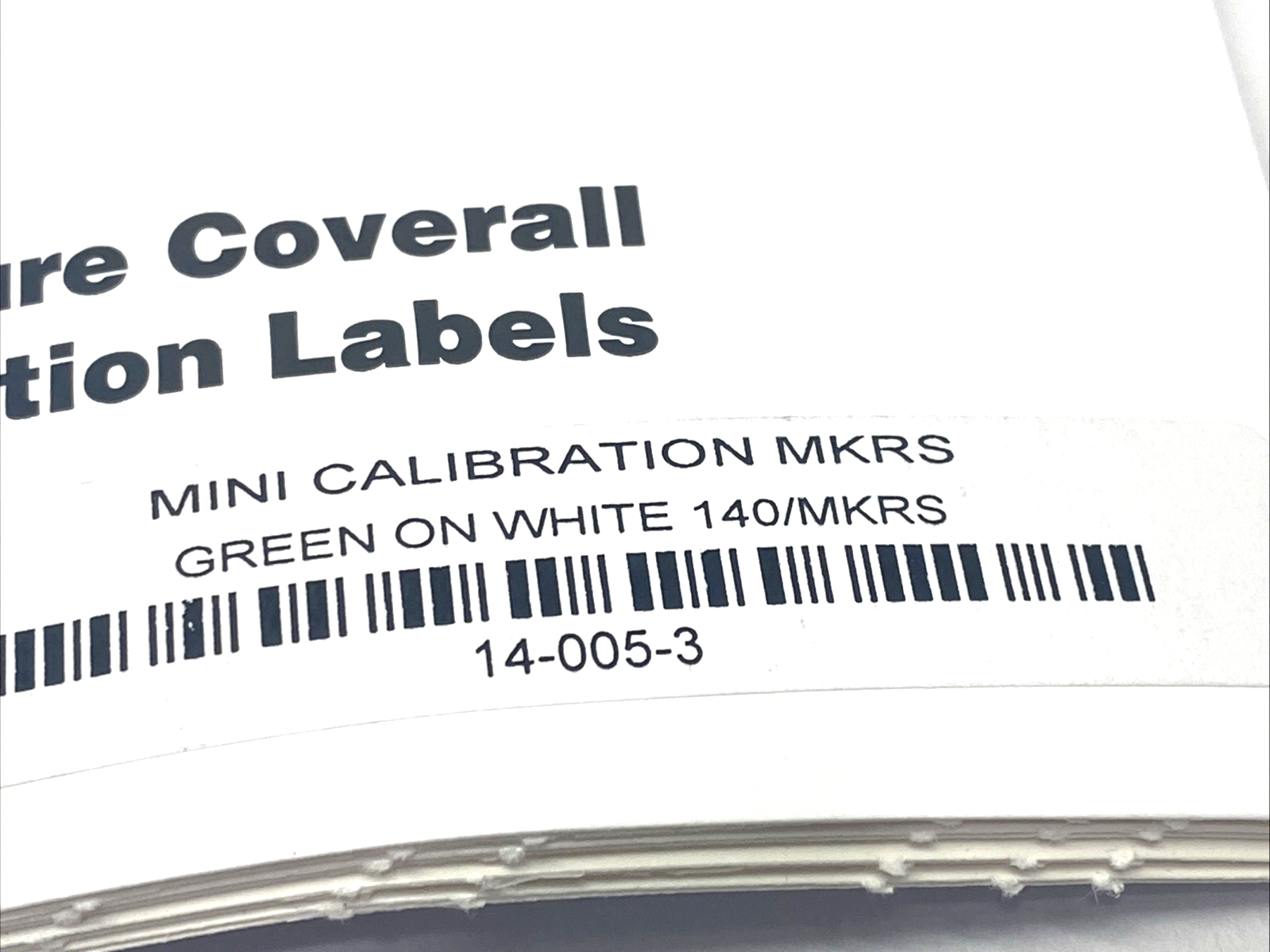 SPI 14-005-3 Miniature Clear Coverall Calibration Label, Green 1" x 5/8" 140-PK - Maverick Industrial Sales