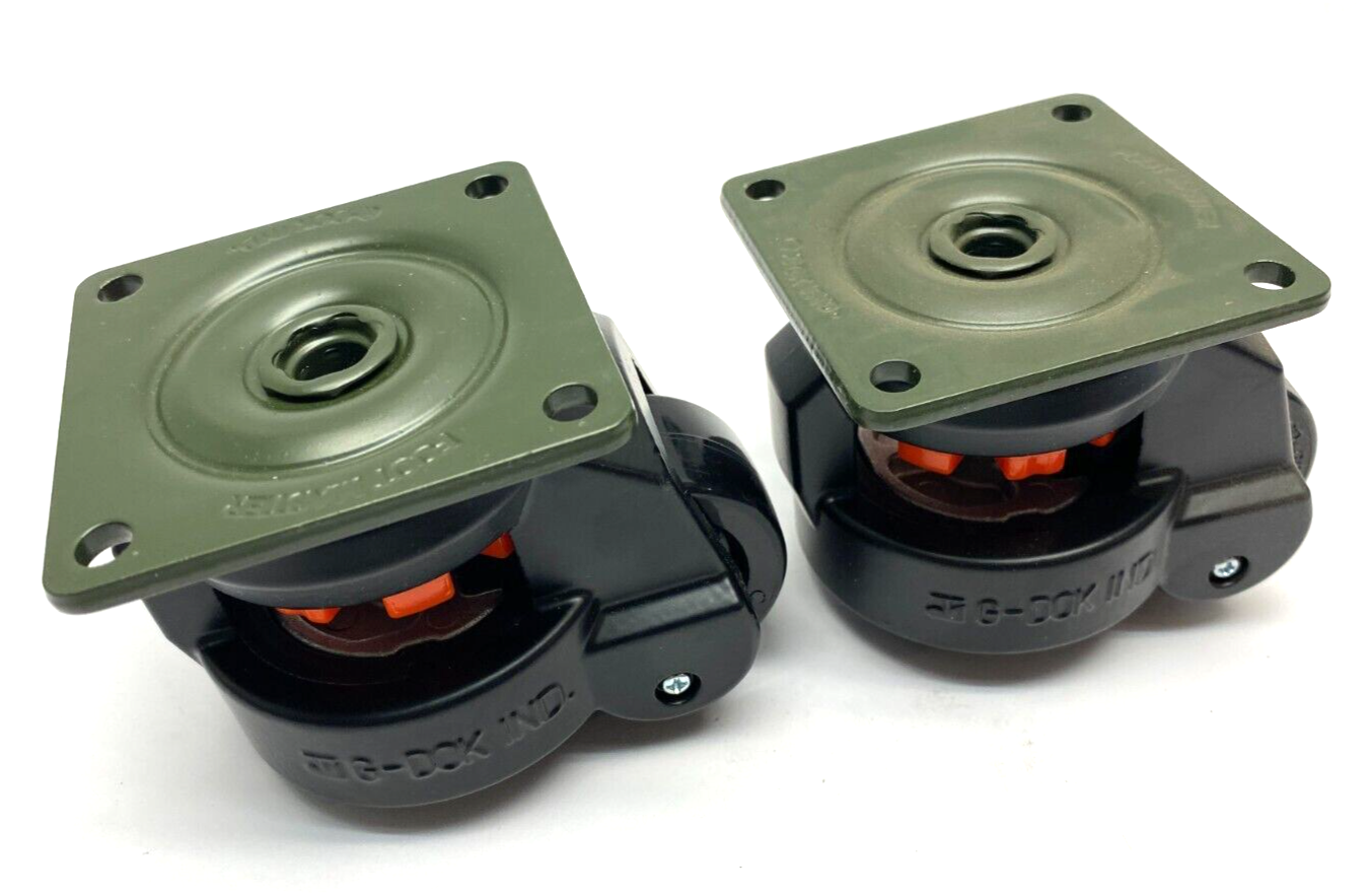 Foot Master GD-60-F-NYN-FBL Mounted Swivel Leveling Caster 50mm BOX OF 4 - Maverick Industrial Sales