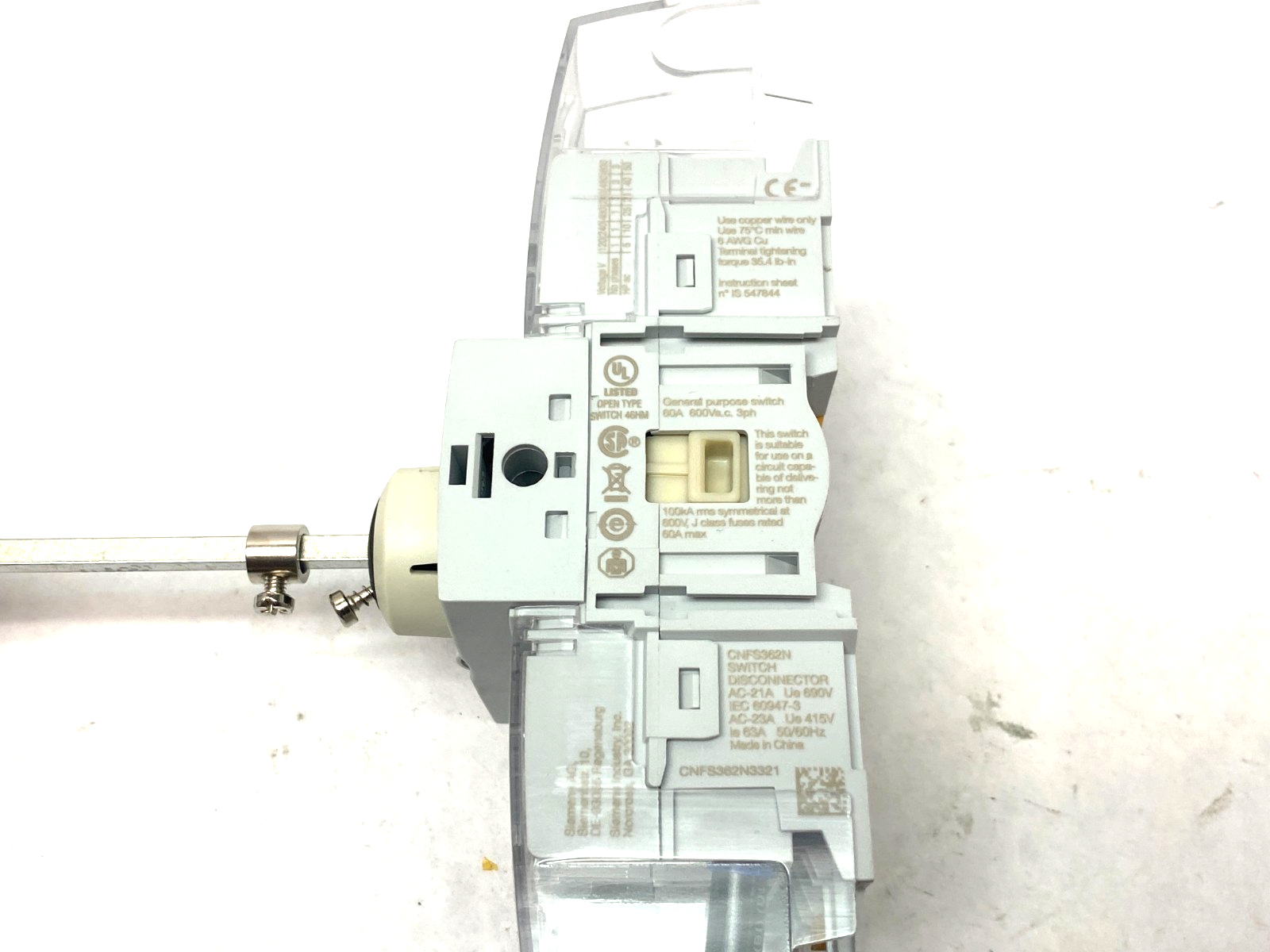 Siemens CNFS362N Low-Voltage Disconnect Switch 3-Ph 60A - Maverick Industrial Sales