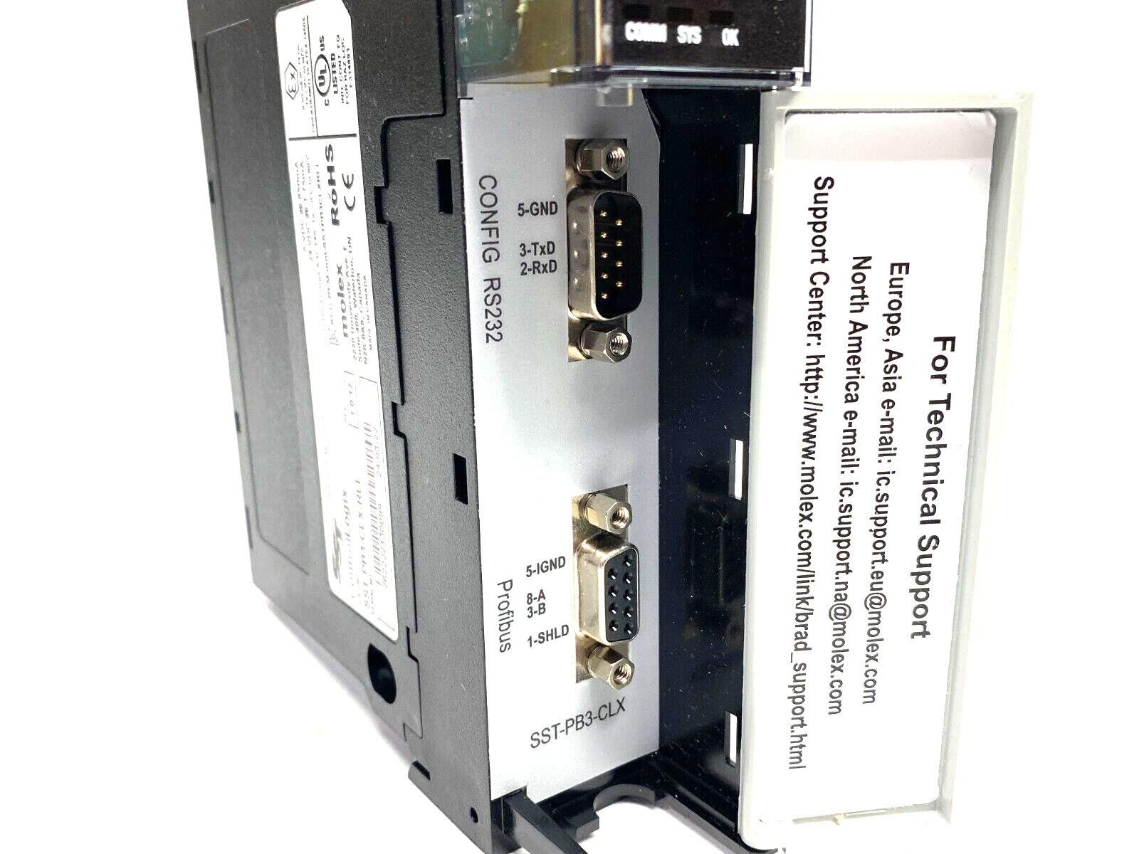Molex SST-PB3-CLX-RLL ControlLogix SST Profibus Module 1-Channel 1120160018 - Maverick Industrial Sales