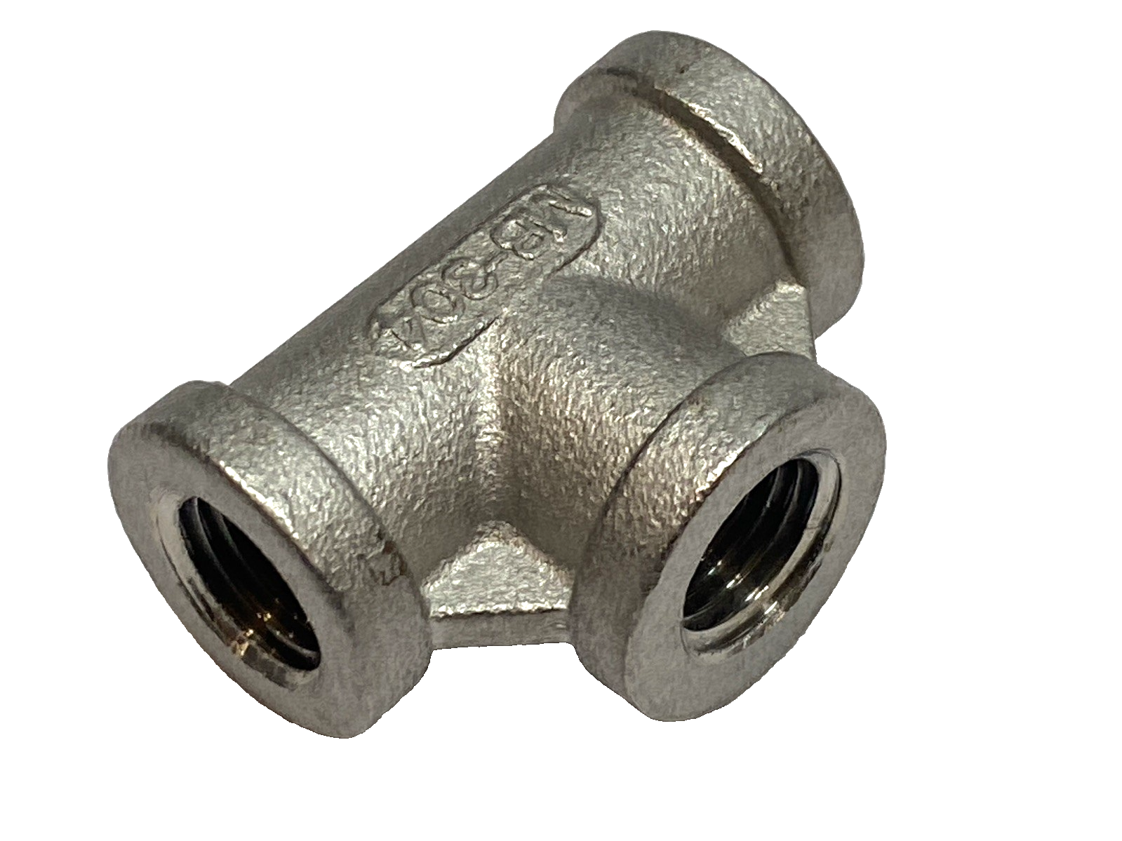 150-1/4" NPT Tee Pipe Fitting 304 Stainless Steel LOT OF 3 - Maverick Industrial Sales