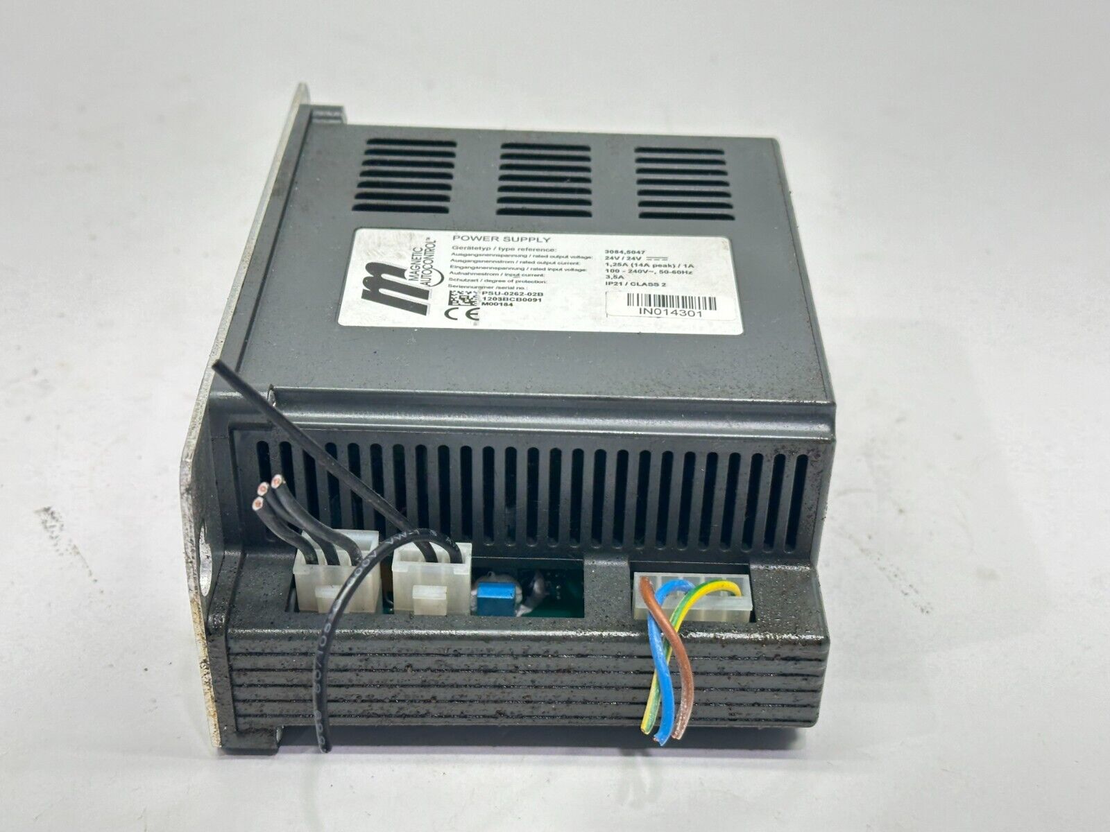 Magnetic Autocontrol PSU-0262-02B MicroDrive UL Power Supply 3084/5047 1.25A 24V - For parts or not working - Maverick Industrial Sales