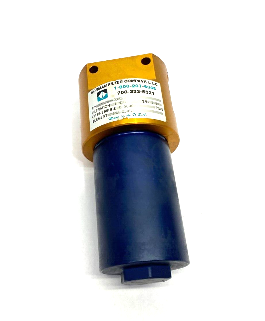 Norman Filter 4532AA-03RL High Pressure T-Type Filter 3 Micron - Maverick Industrial Sales