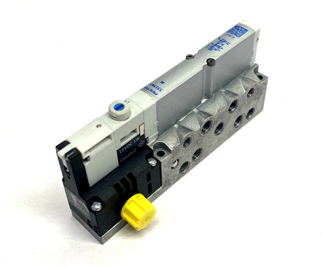 Festo VMPA1-IC-AP-1 Sub-Base 533394 & VMPA1-M1H-M-PI Solenoid Valve 533342 - Maverick Industrial Sales