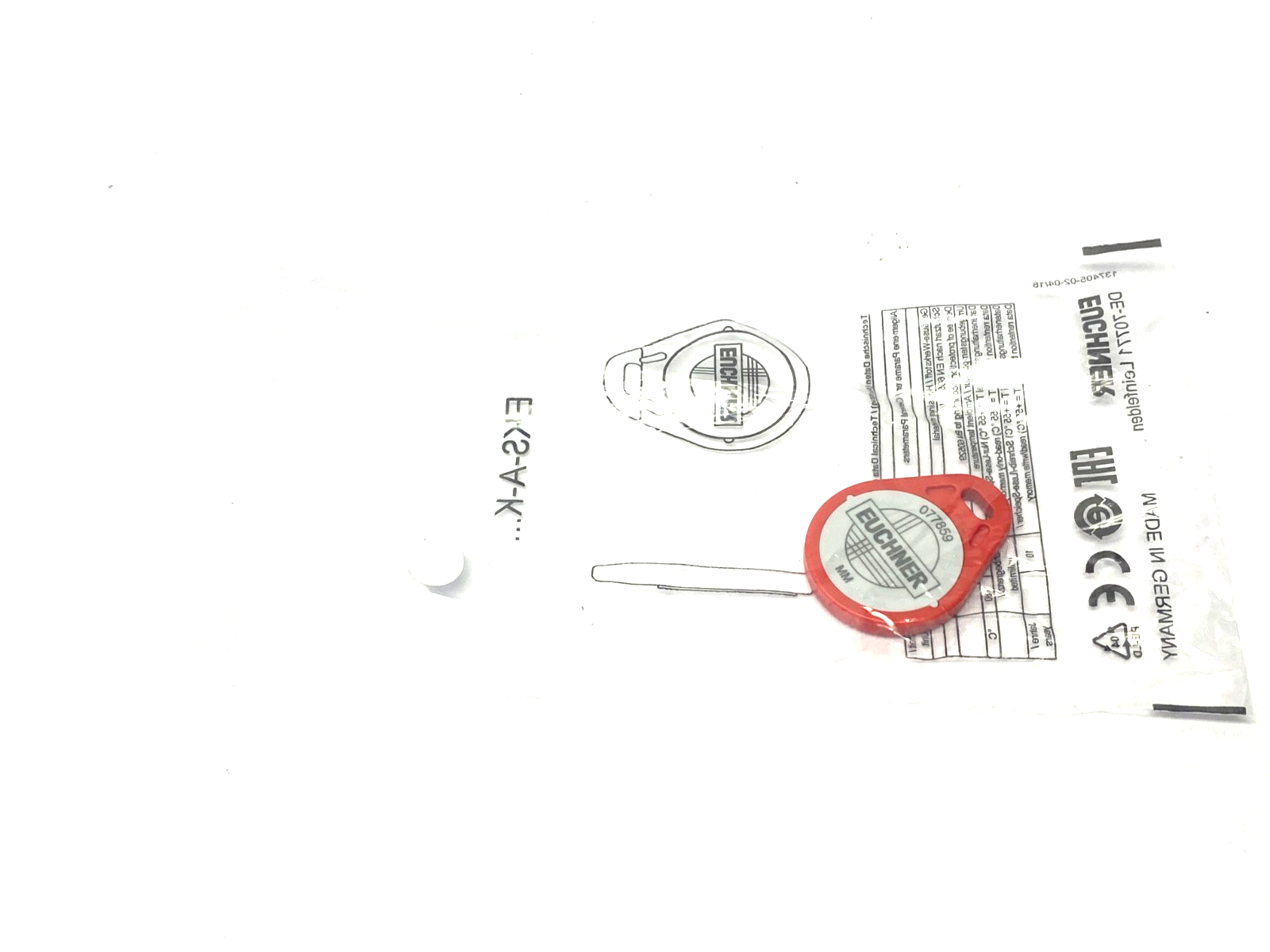 Euchner EKS-A-K1RDWT32-EU Electronic Key Read/Write 077859 - Maverick Industrial Sales