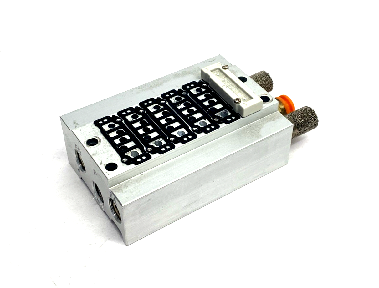 SMC SS5Y3-41-06-M5 4/5-Port Pneumatic Solenoid Valve Manifold Base, 6-Station - Maverick Industrial Sales
