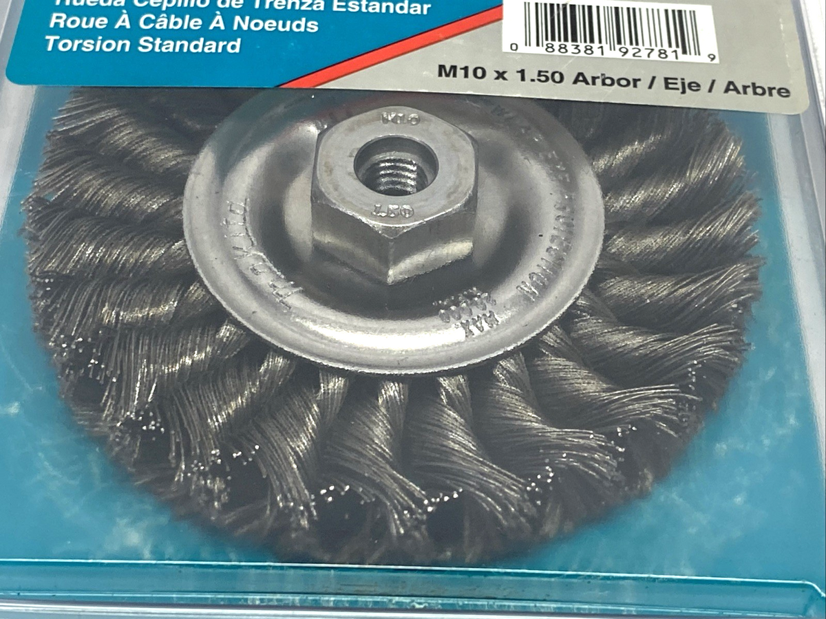 Makita 743227-A Knot Wire Wheel Brush M10x1.50 Arbor 4" Wheel - Maverick Industrial Sales