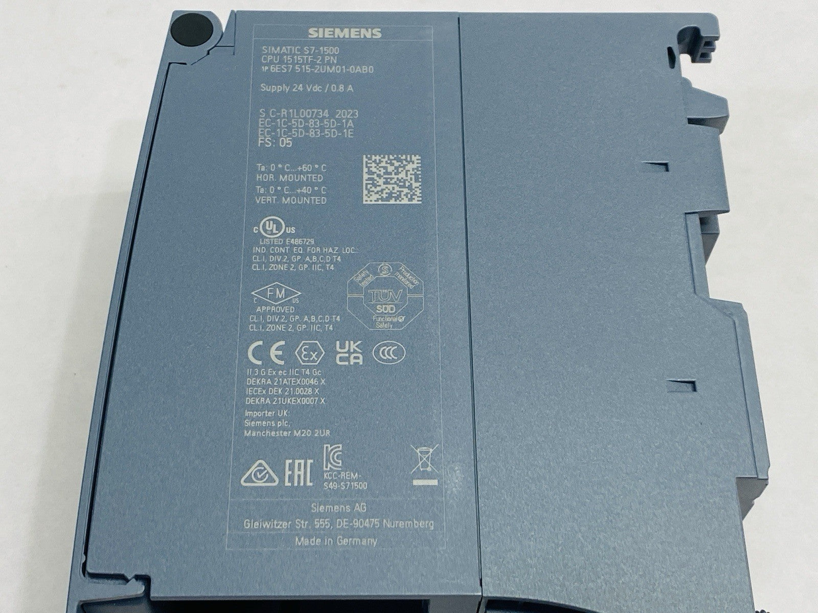 Siemens 6ES7 515-2UM01-0AB0 SIMATIC S7-1500T CPU 1515TF-2PN - Maverick Industrial Sales