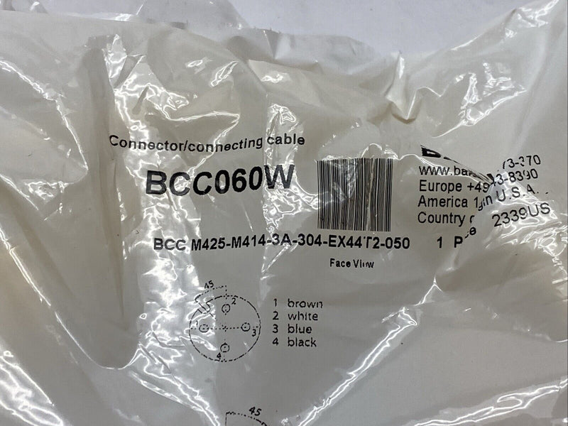 Balluff BCC M425-M414-3A-304-EX44T2-050 Cordset M/F M12 4/5 Pin 5m BCC060W - Maverick Industrial Sales