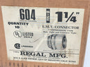 Regal 5394-60400 604 E.M.T. Connector Compression Type 1-1/4" LOT OF 10 - Maverick Industrial Sales