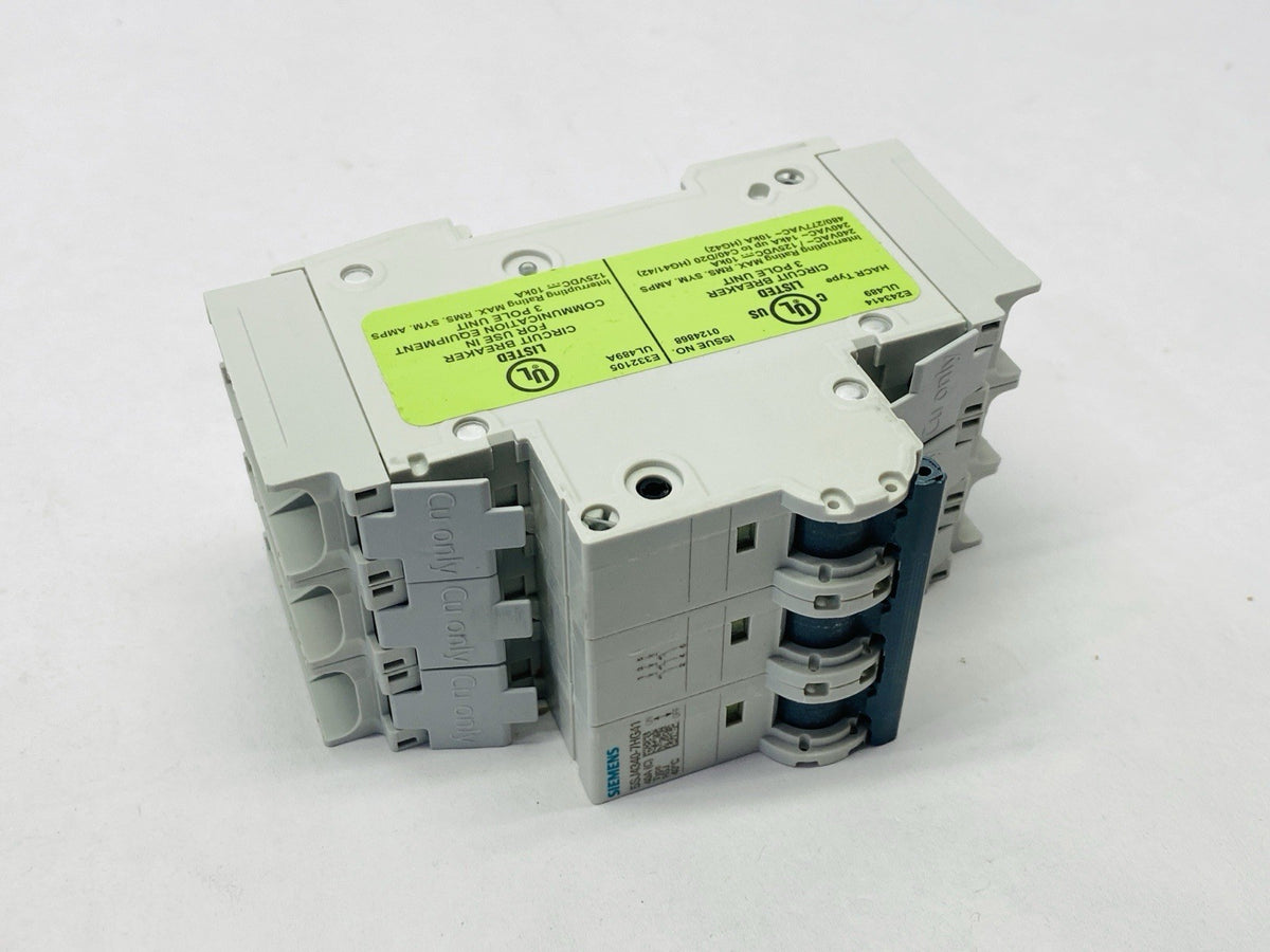 5SJ4340-7HG41 | Siemens Miniature Circuit Breaker 3-Pole 40A 240V - New – Open box - Maverick Industrial Sales