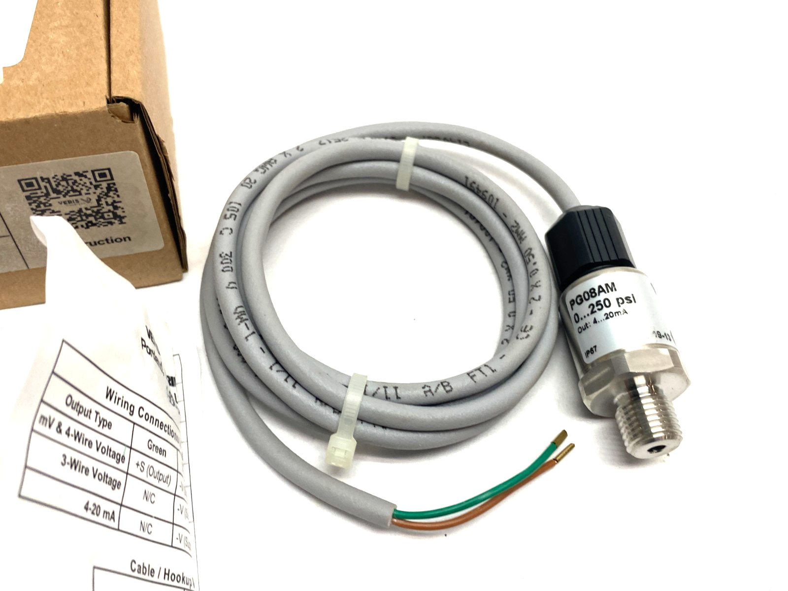 Veris PG08AM Static Pressure Gauge Sensor 0... 250psi - Maverick Industrial Sales