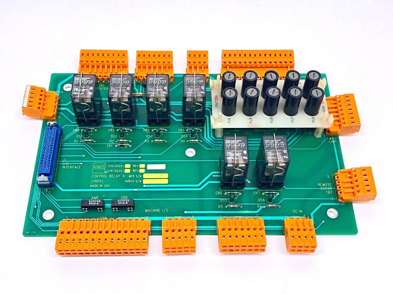 Hurco 415-0224- Control Relay 4 Card Circuit Board for CNC Mill 2CMP 9450 - Maverick Industrial Sales