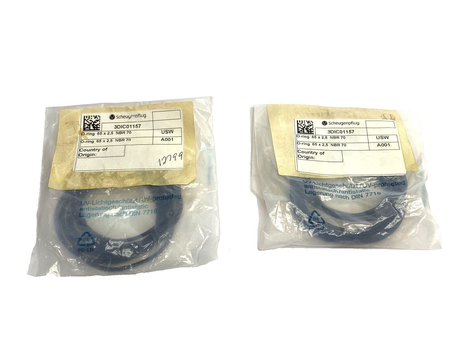 Scheugenpflug 3DIC01157 O-Ring 65 X 2.5 NBR70 LOT OF 20 - Maverick Industrial Sales
