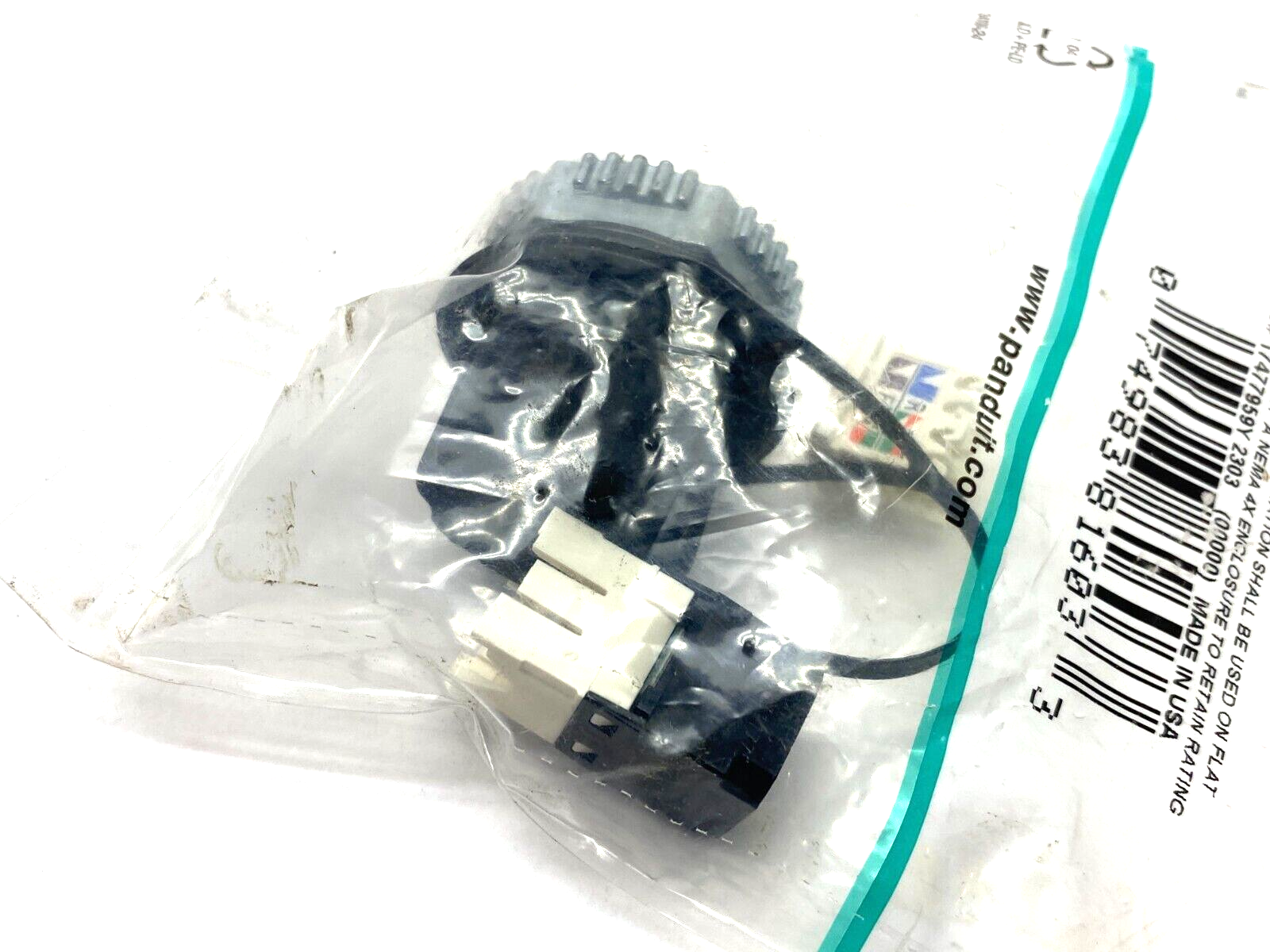 Panduit IAEBH6 Cat6 Coupler Bulkhead Panel Connector w/ Cover - Maverick Industrial Sales