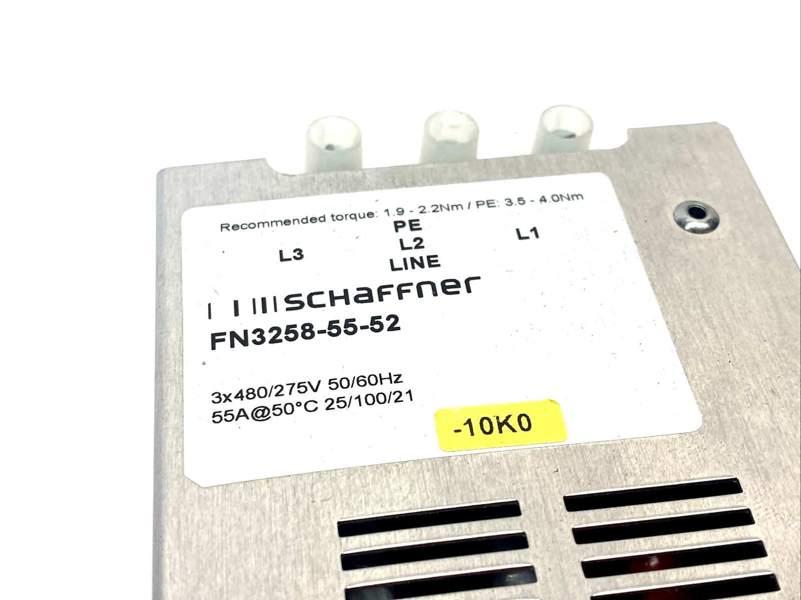 Schaffner FN3258-55-52 Power Line Filter 55A 3-Phase 480V - Maverick Industrial Sales