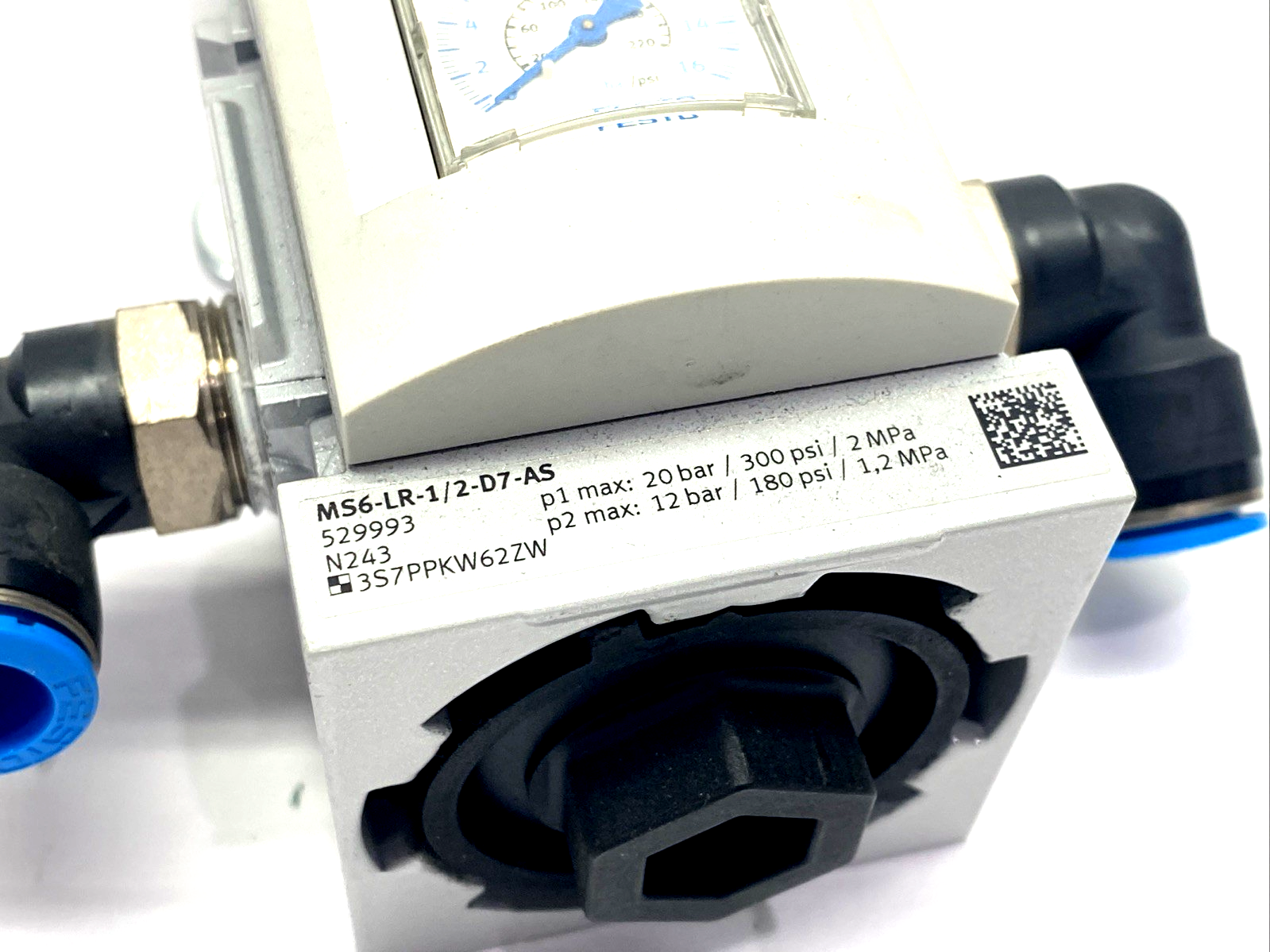 Festo MS6-LR-1/2-D7-AS Pressure Regulator G 1/2 529993 - Used - Maverick Industrial Sales