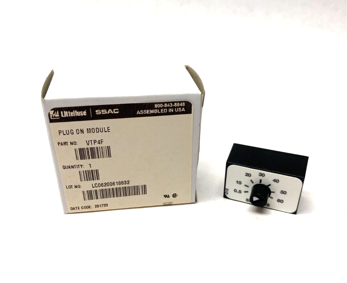 SSAC Littelfuse VTP4F Plug-On Miniature Time Adjustment Dial 0.5-60s - Maverick Industrial Sales