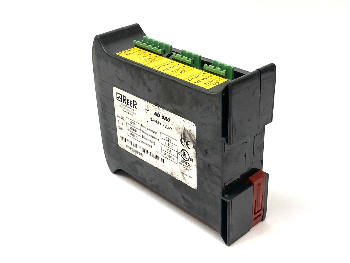 Reer 8016651 Safety Relay AD SR0 250VAC 2A 1.5W IP20 - Maverick Industrial Sales