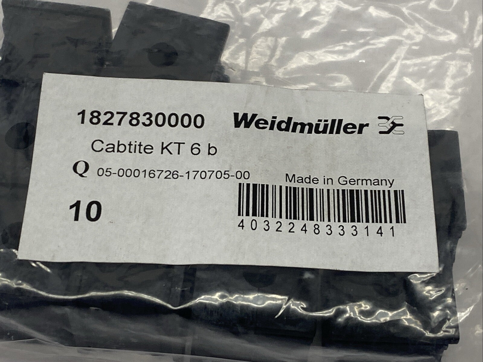 Weidmuller 1828000000 Cabtite Kit Black Cable Grommet PKG OF 10 - Maverick Industrial Sales