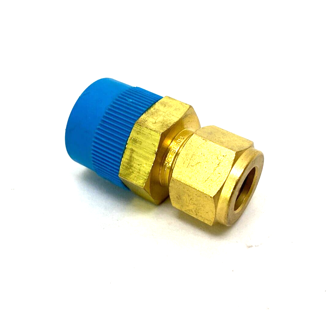 Swagelok B-810-1-12 Brass Straight Compression Fitting 1/2" OD 3/4" NPT Thread - Maverick Industrial Sales