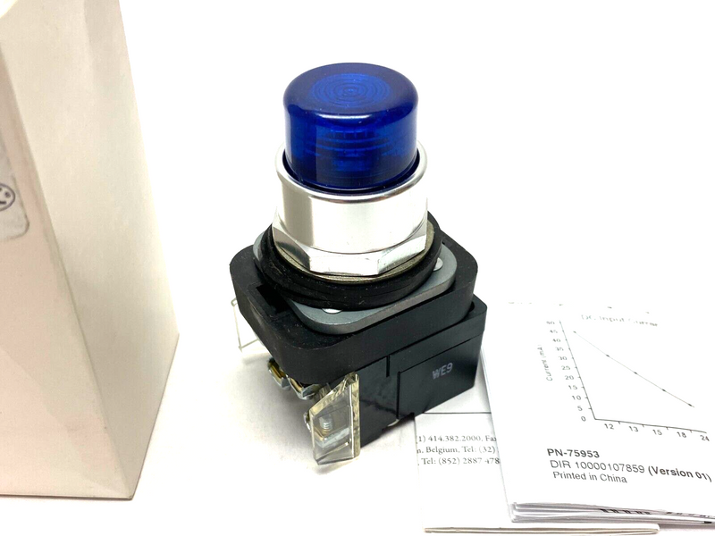 Allen Bradley 800T-QBH2B Ser. U Illuminated Momentary Pushbutton 30mm Blue - Maverick Industrial Sales