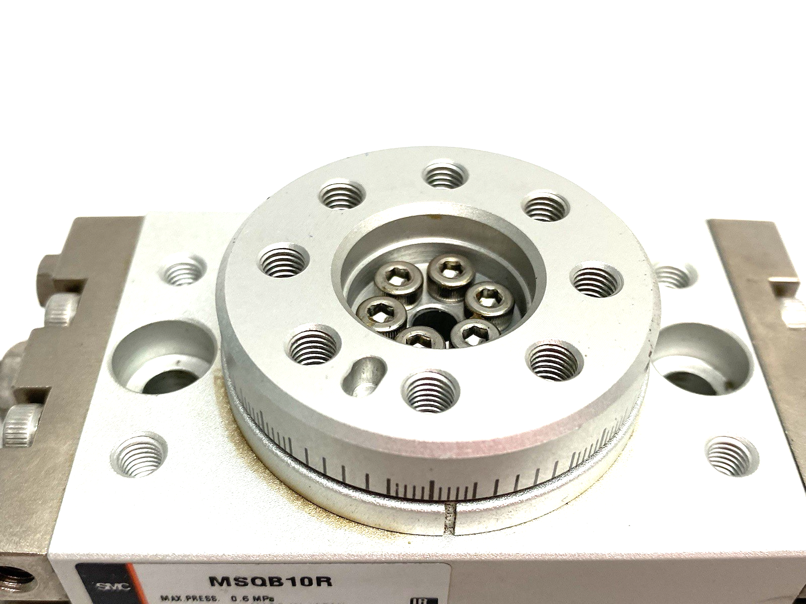 MSQB10R | SMC Rotary Table Actuator Double-Acting 10mm, 0-190 Degree - Used - Maverick Industrial Sales