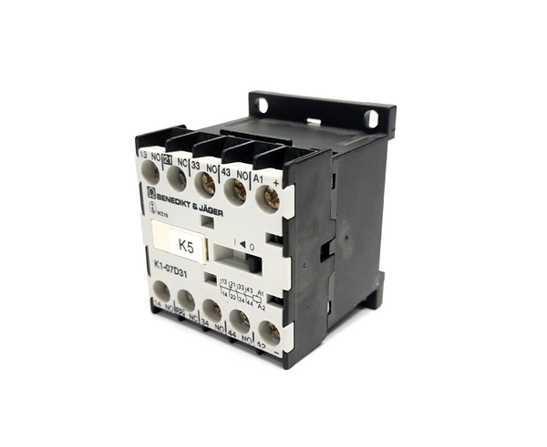 Benedikt & Jager K1-07D31 Contactor 24VDC KG1/4.24VS K1-07D31= 24 - Maverick Industrial Sales