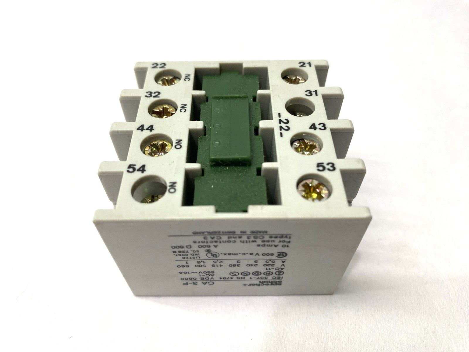 CA3-P22 | Sprecher+Schuh Auxiliary Contact Block 2NO & 2NC 660V 16A - New – Open box - Maverick Industrial Sales