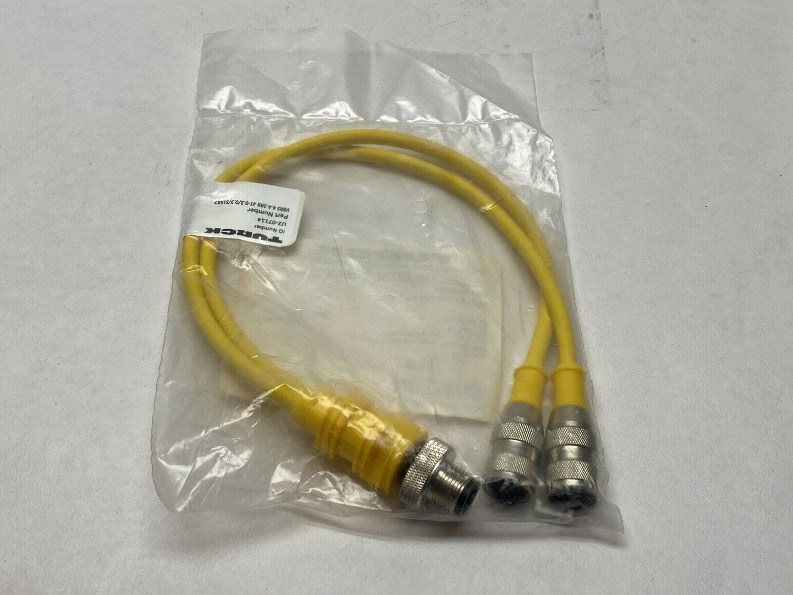 Turck VBRS 4.4-2RK 4T-0.3/0.3/S1587 Splitter M M12 - 2x F M12 4-Pin U2-07114 - Maverick Industrial Sales