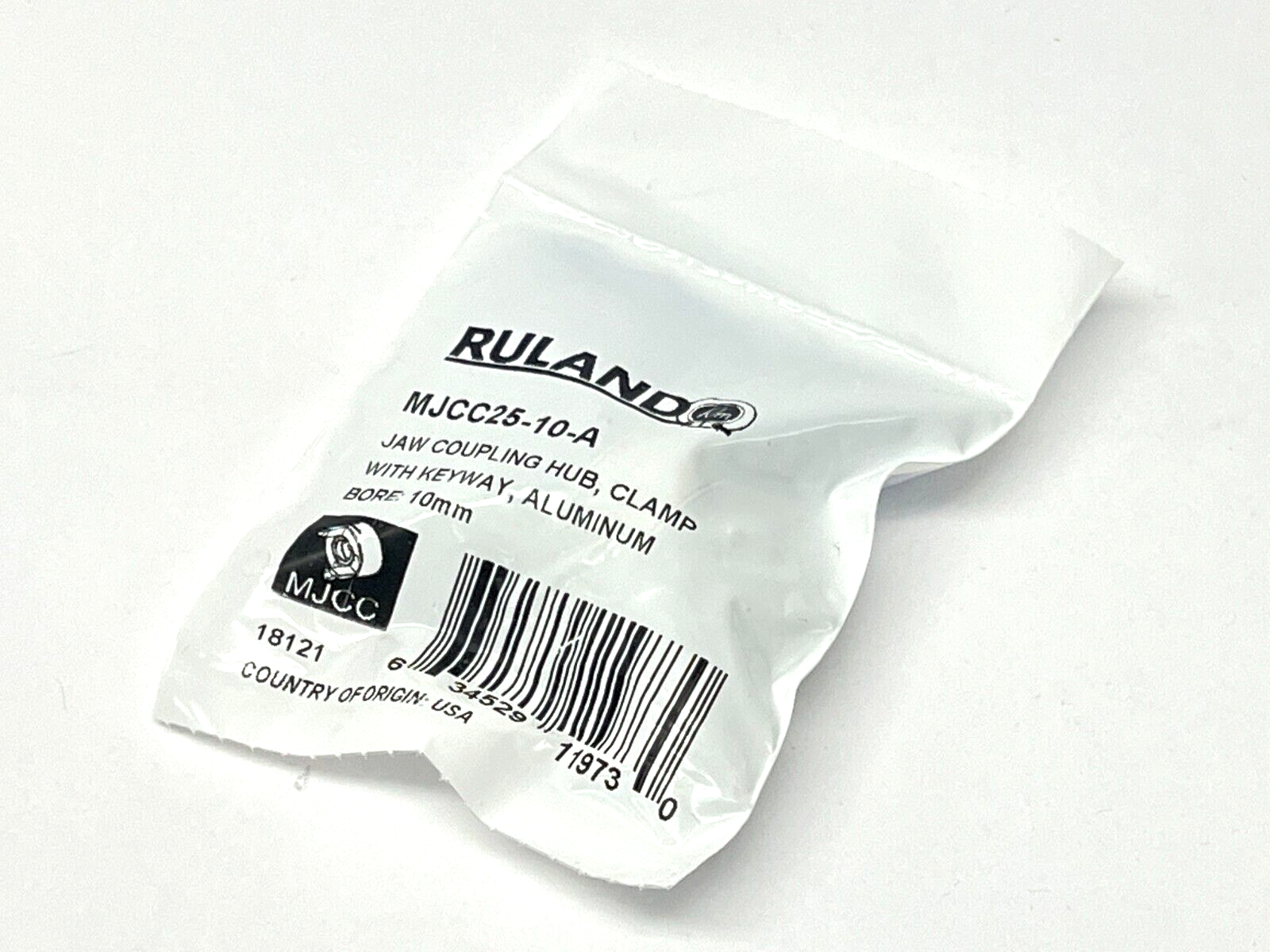 Ruland MJCC25-10-A Jaw Coupling Hub Clamp w/ Keyway Aluminum 10mm Bore - Maverick Industrial Sales