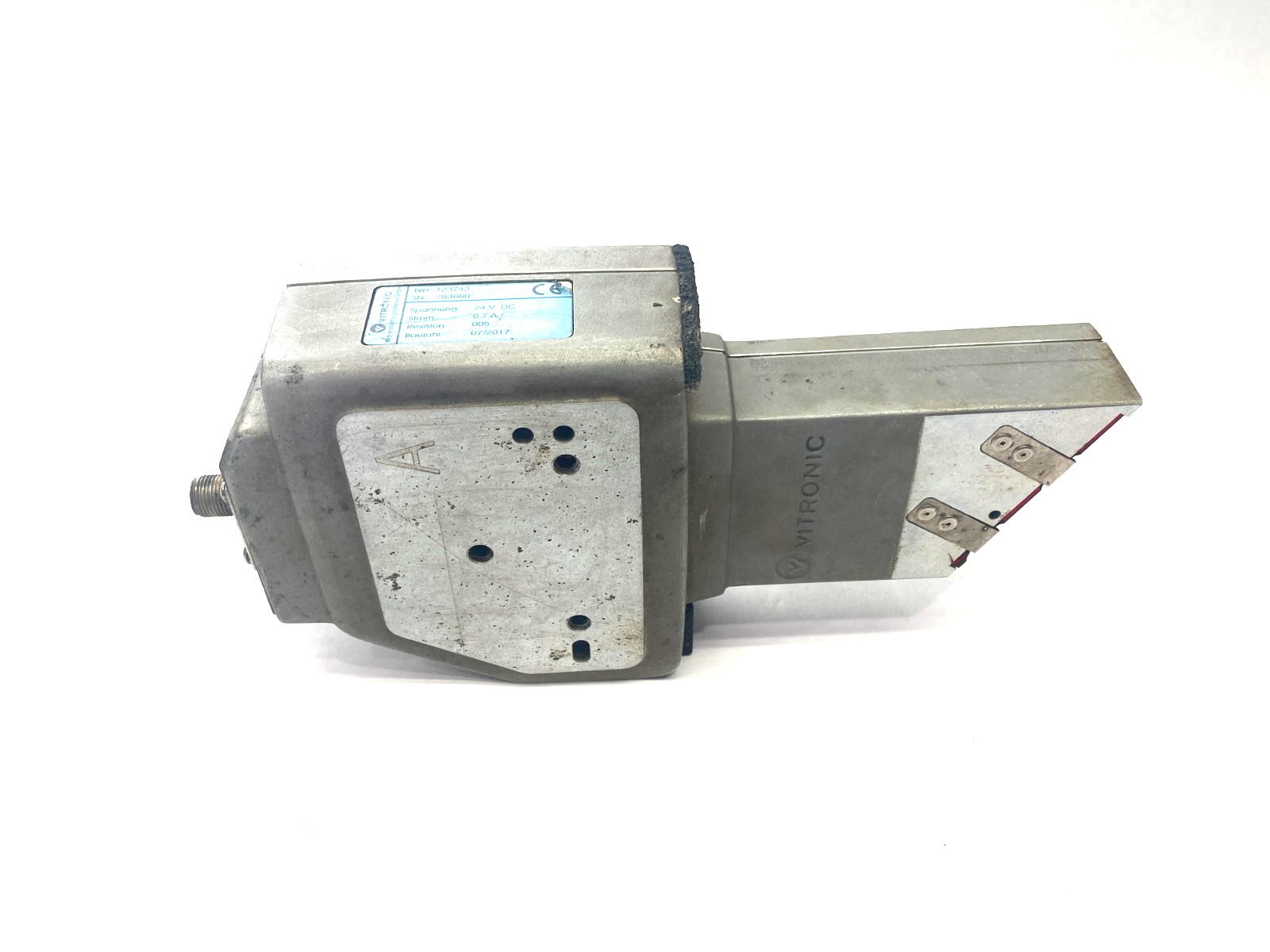 Vitronic 123743 Laser Head Unit 24VDC 0,7A Rev. 005 BROKEN PINS ON CONNECTOR - Maverick Industrial Sales