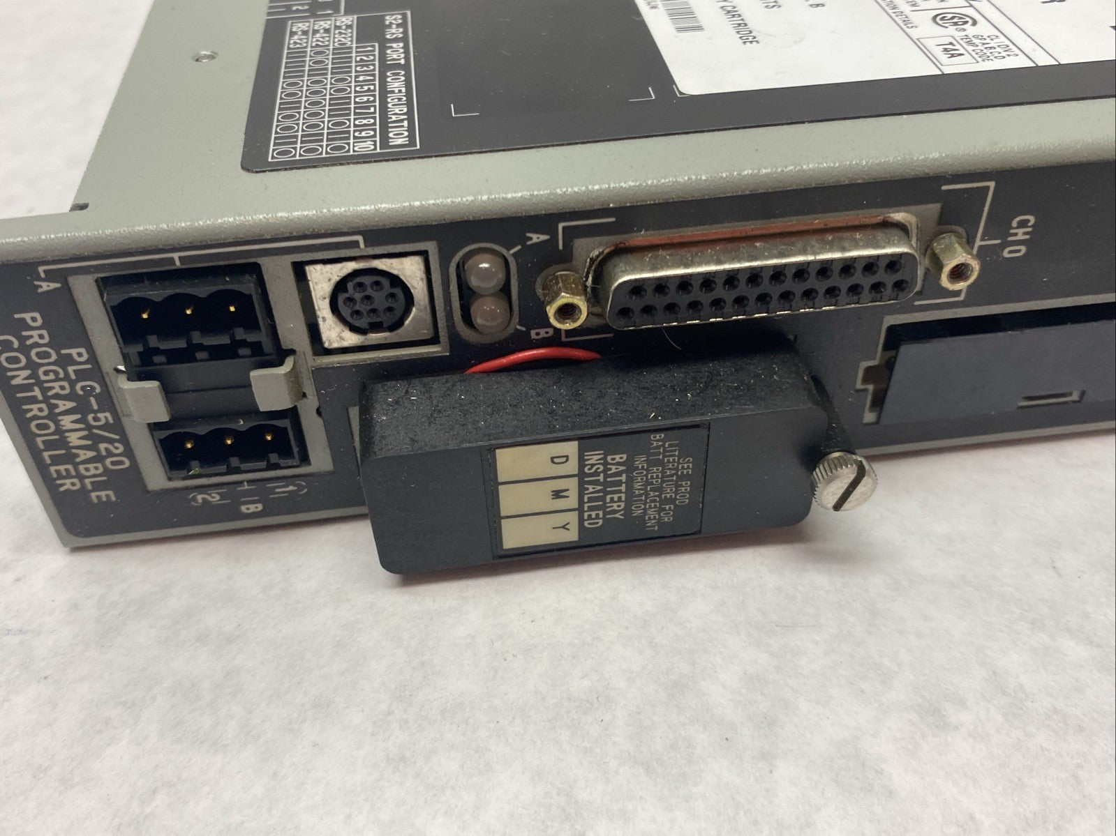 1785-L20B | Allen Bradley Ser. D PLC-5/20 Processor Module MISSING LOCK LATCH - Used - Maverick Industrial Sales