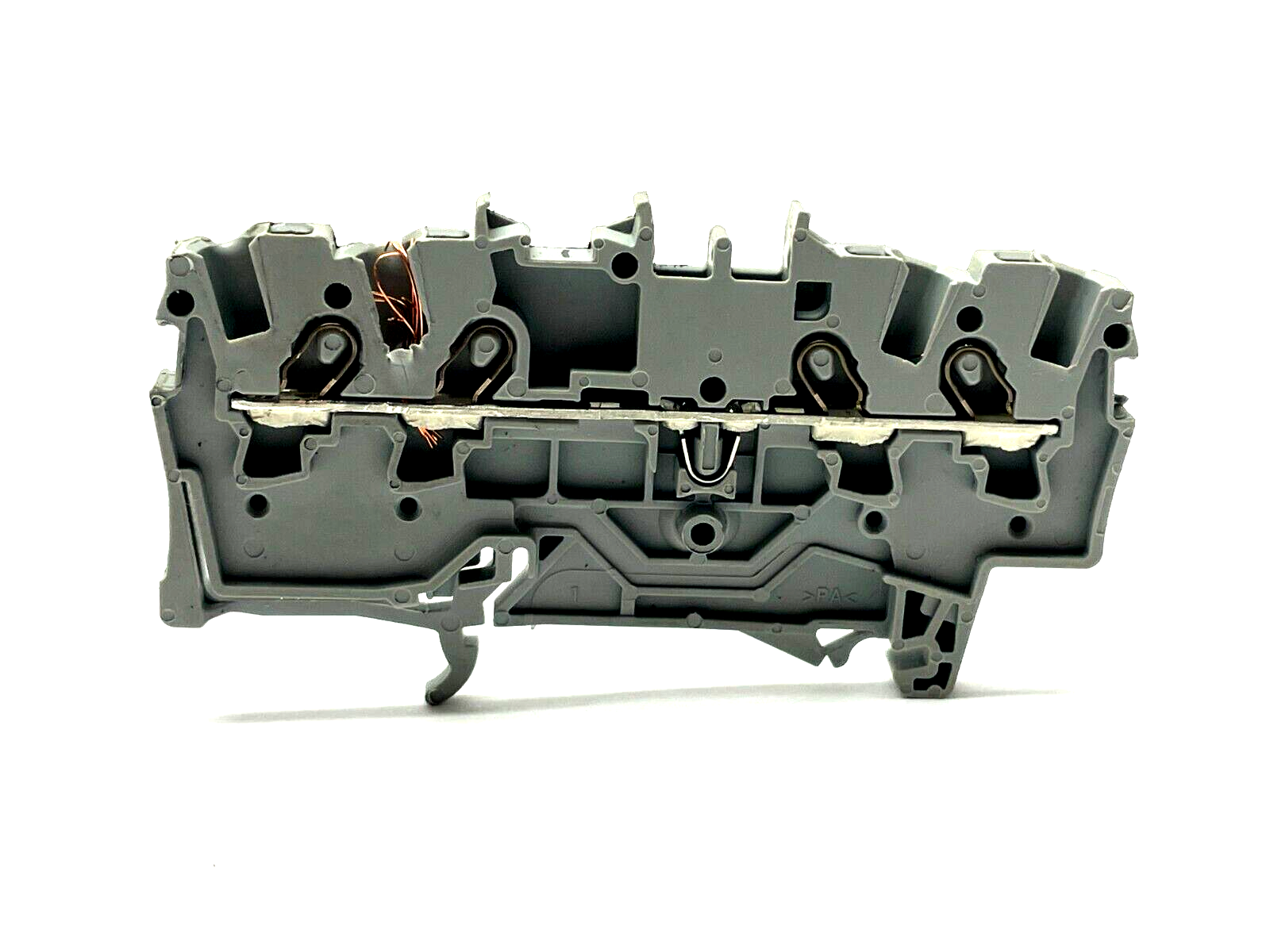 Wago 2001-1401 Terminal Blocks 4 Position Feed Through Gray 14-18 AWG LOT OF 4 - Maverick Industrial Sales