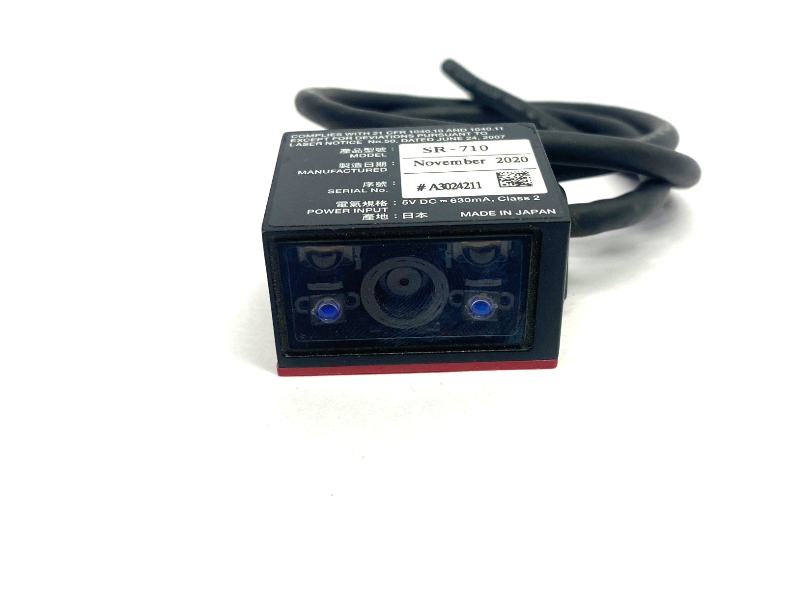 SR-710 | Keyence Fixed-Type Ultra-Compact Code Reader, Middle Range CUT CABLE - Used - Maverick Industrial Sales