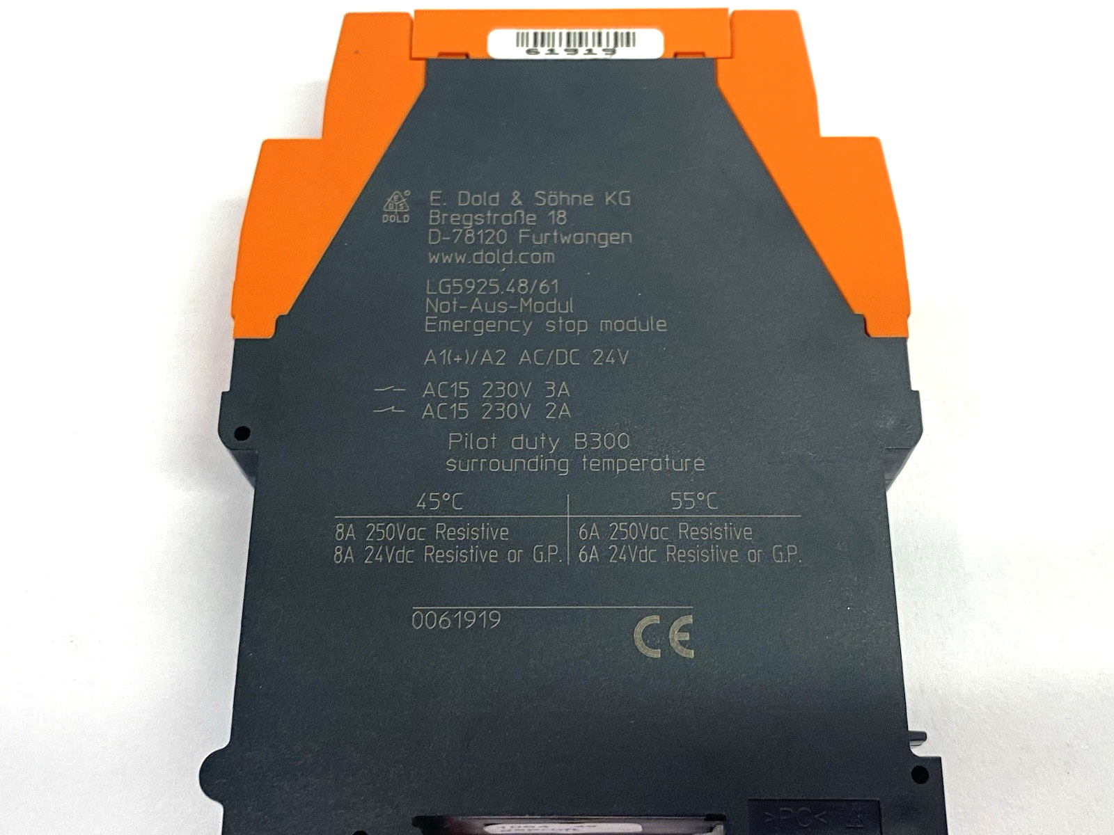 E. Dold & Söhne 0061919 Safemaster Emergency Stop Module LG 5925.48/61 - Maverick Industrial Sales