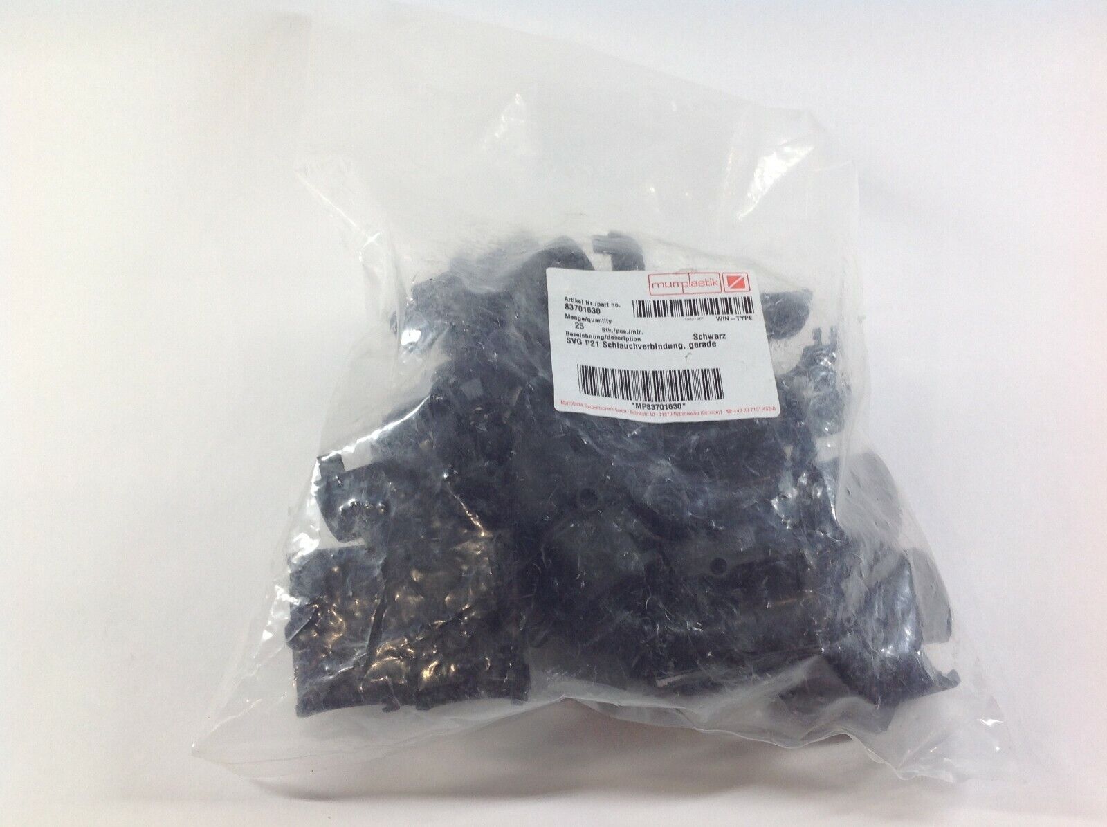 Murrplastik 83701630 Black Conduit Connector SVG P21 PACKAGE OF 25 - Maverick Industrial Sales