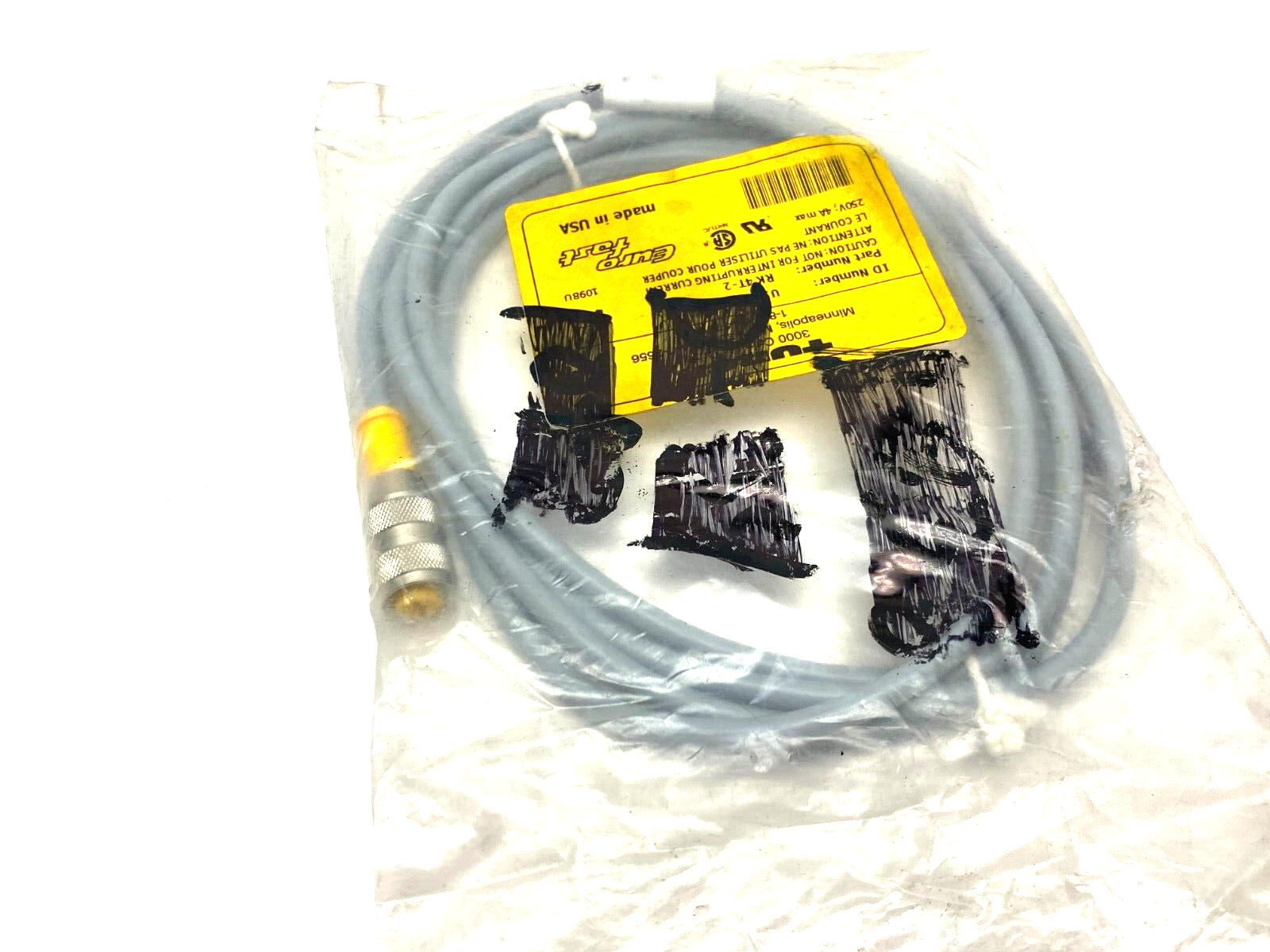 Turck RK 4T-2 Eurofast Single Ended Cordset M12 4-Pin to Pigtail U2151 - Maverick Industrial Sales