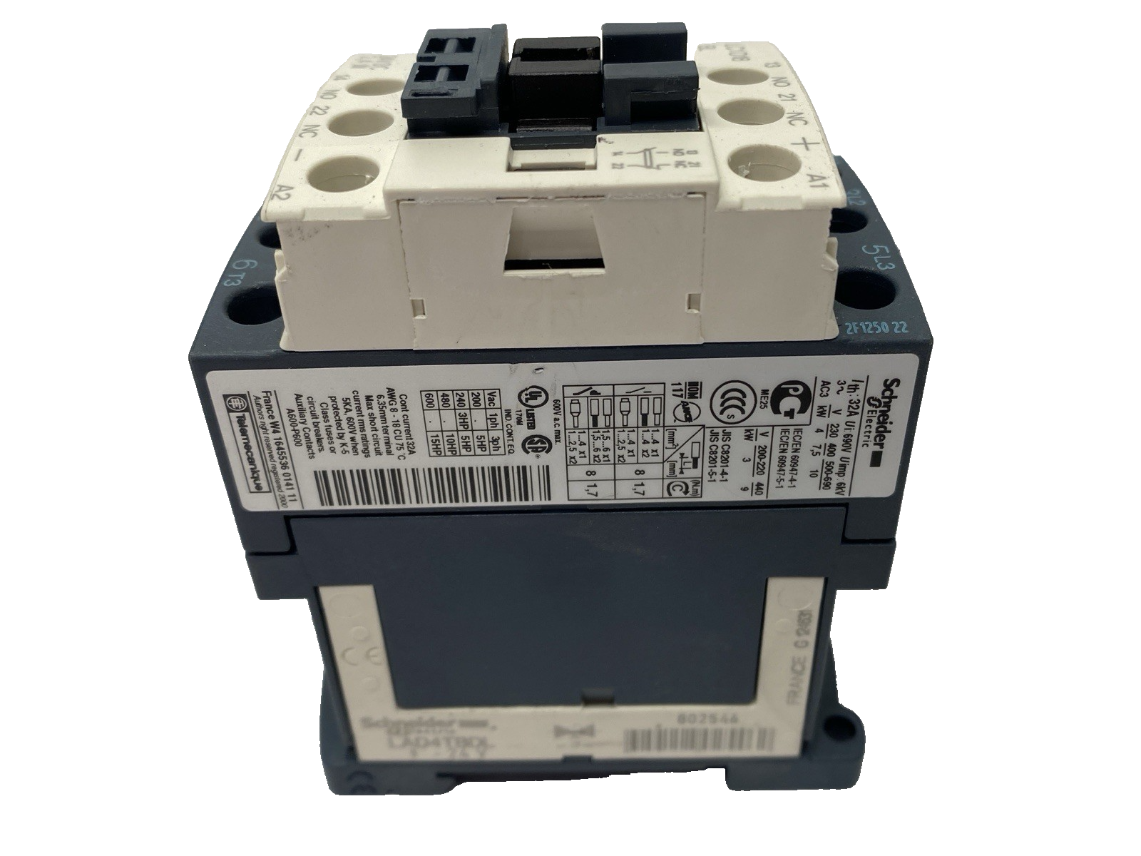 Schneider Electric LC1D18BL IEC Contactor 3P 18A 480VAC 24VDC Coil - Maverick Industrial Sales