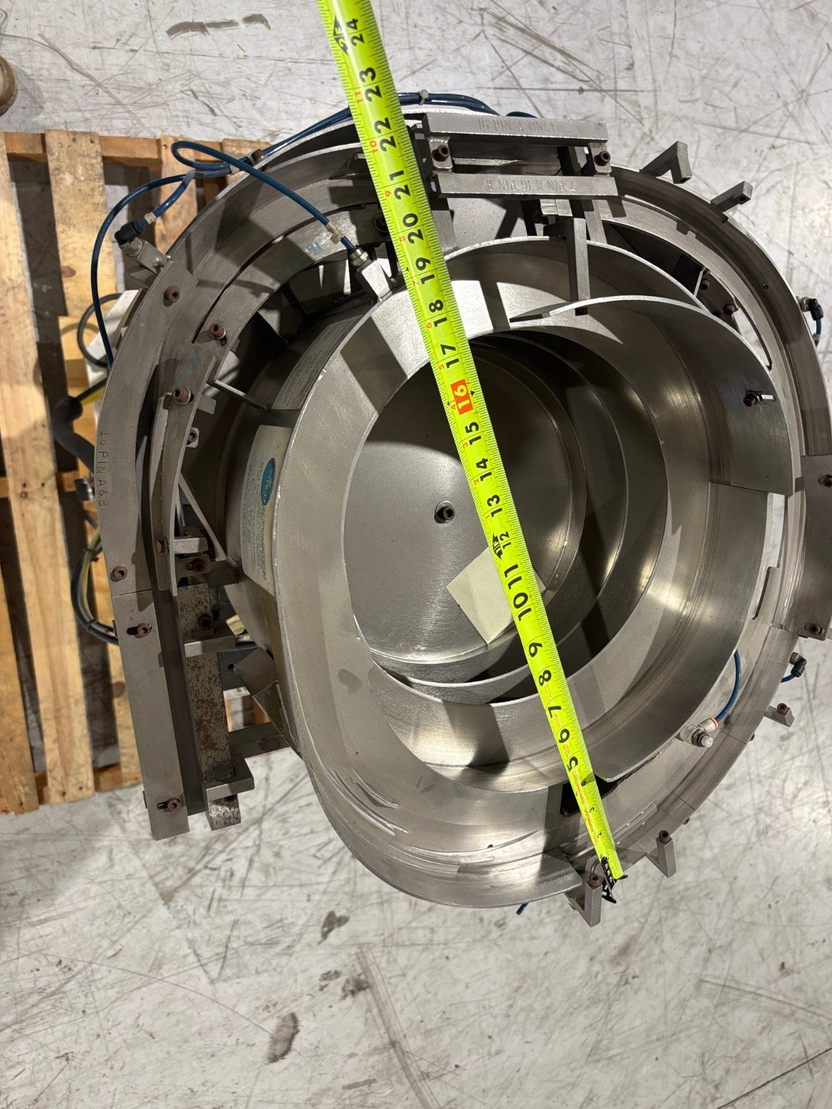 20" | Chad Industries Custom Vibratory Bowl Feeder, Rodix Feeder Cube Control, 22" - Used - Maverick Industrial Sales